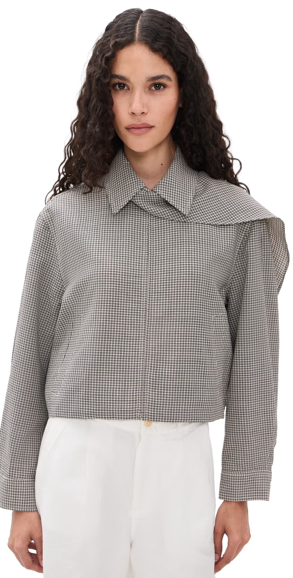 rag & bone Krista Wool Jacket Black Plaid