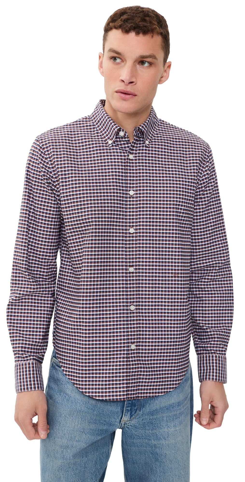 rag & bone Classic Oxford Shirt Brwplaid