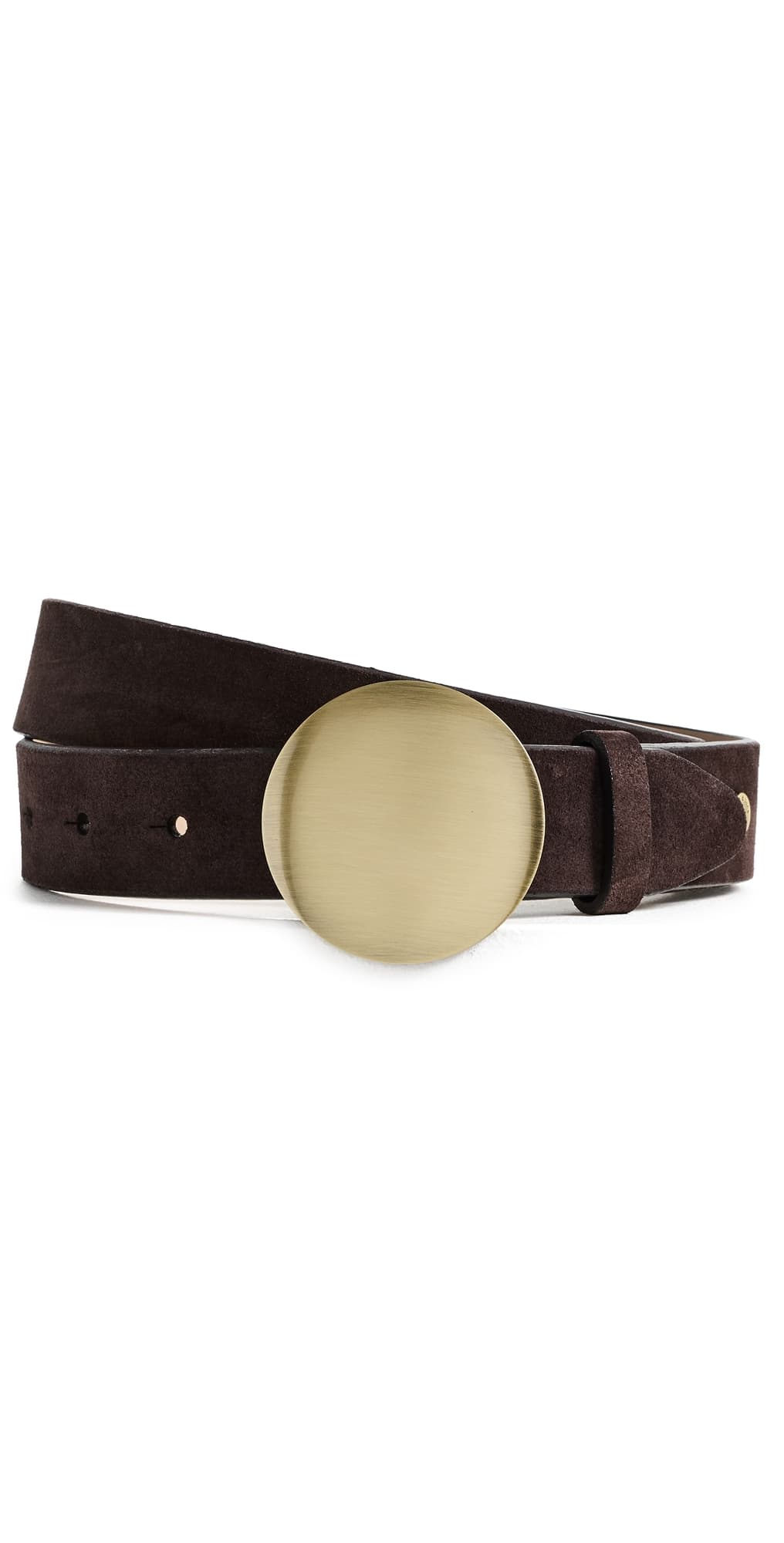 rag & bone Dara Belt Dark Chocolate Suede