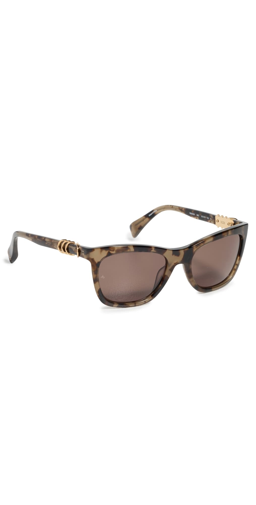 rag & bone Square Acetate Sunglasses Shiny Tan Crystal Tort · One Size