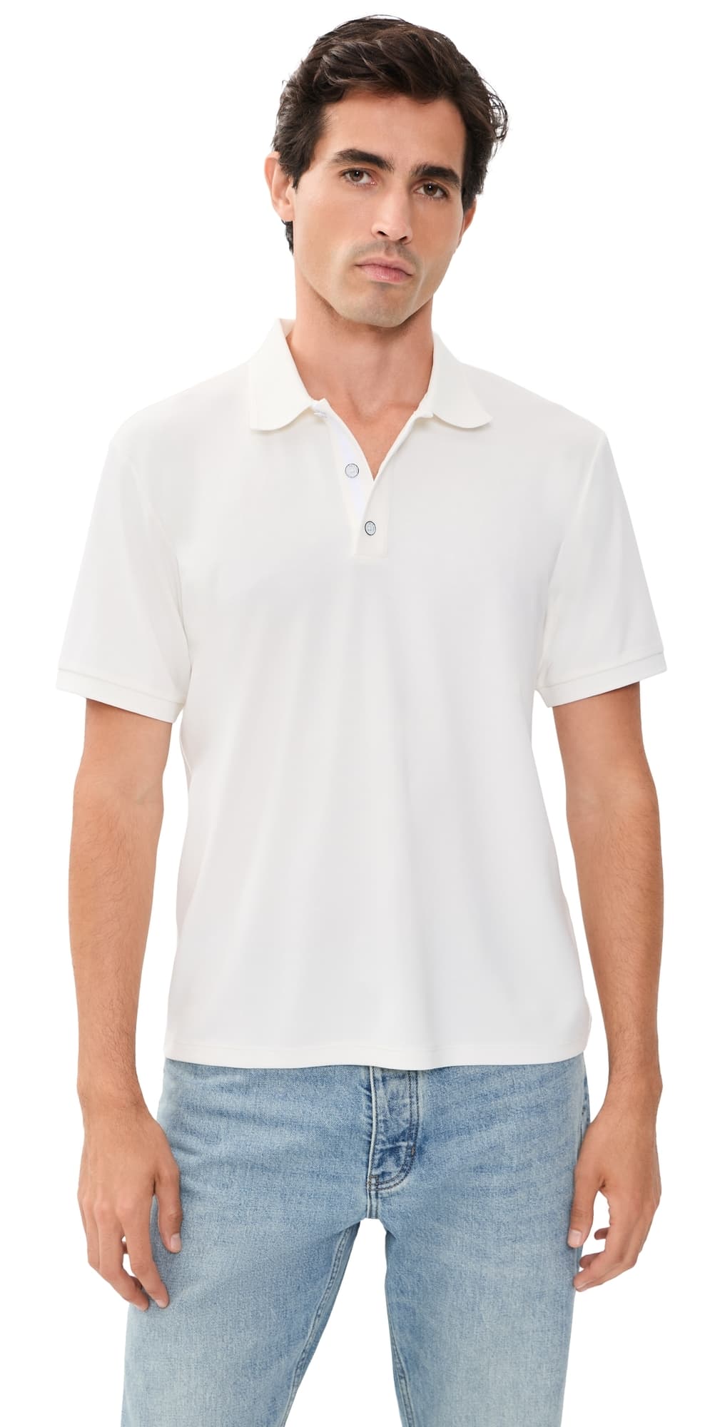 rag & bone Slim Polo Chalk