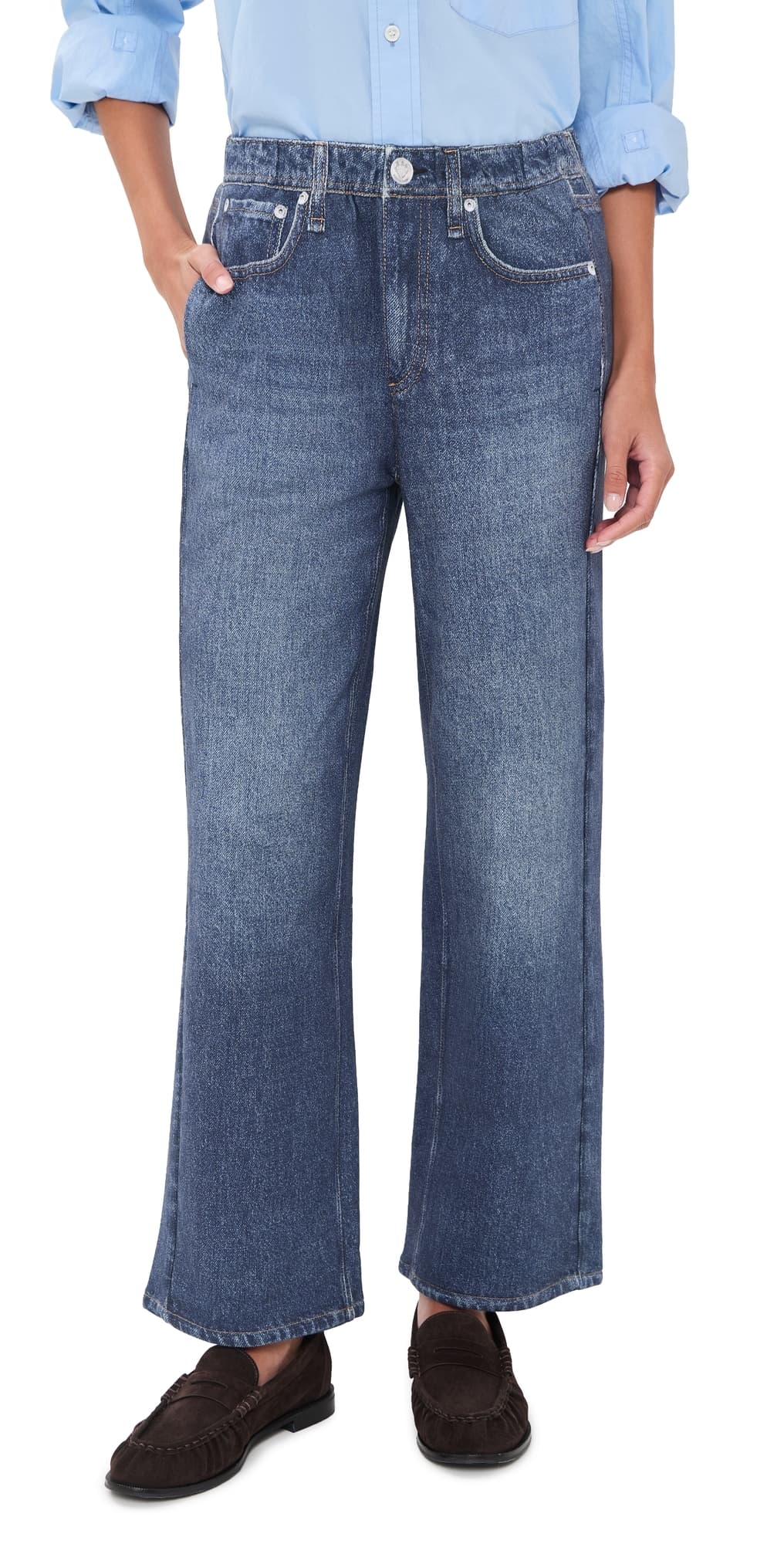 rag & bone Miramar Ankle Pull On Wide Leg Pants Petra