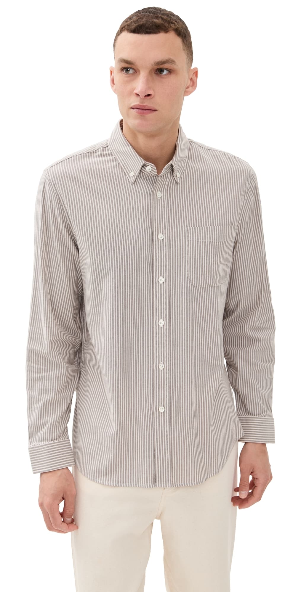 RAILS Vance Button Down Cedar Oat Stripe