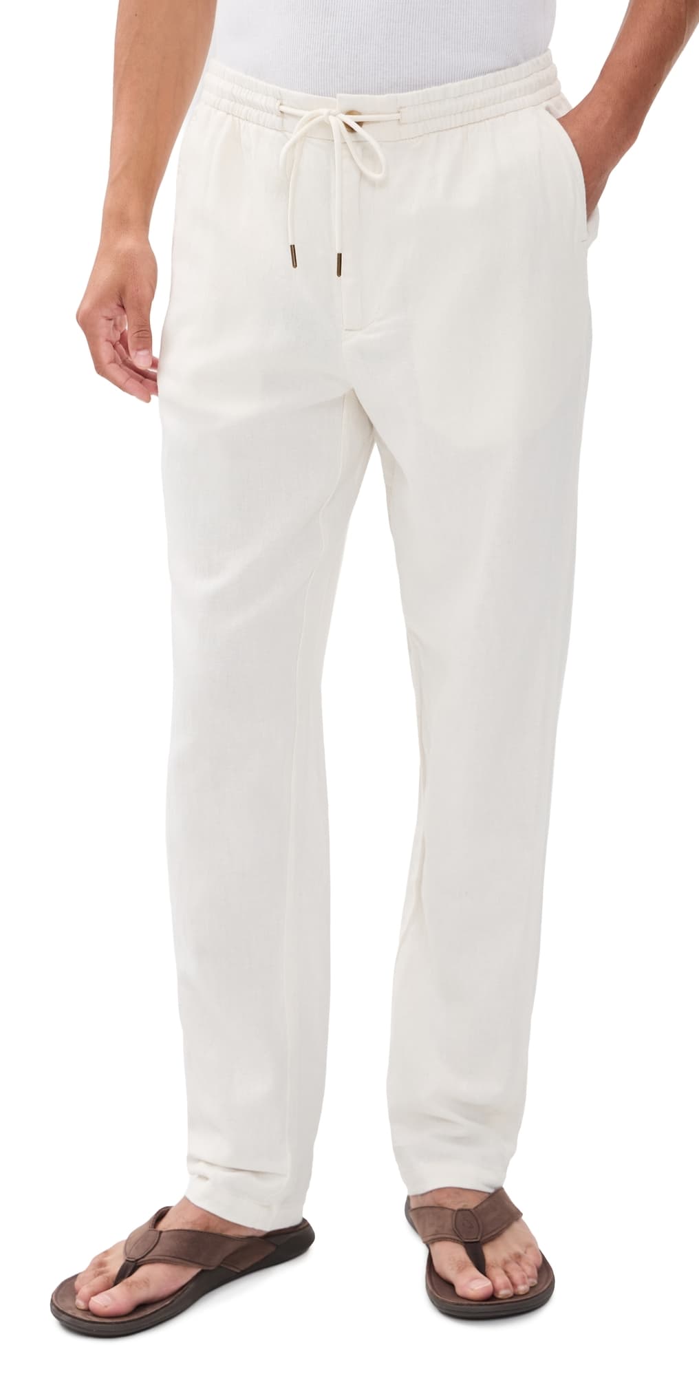 RAILS Callum Tall Drawstring Pants Ecru