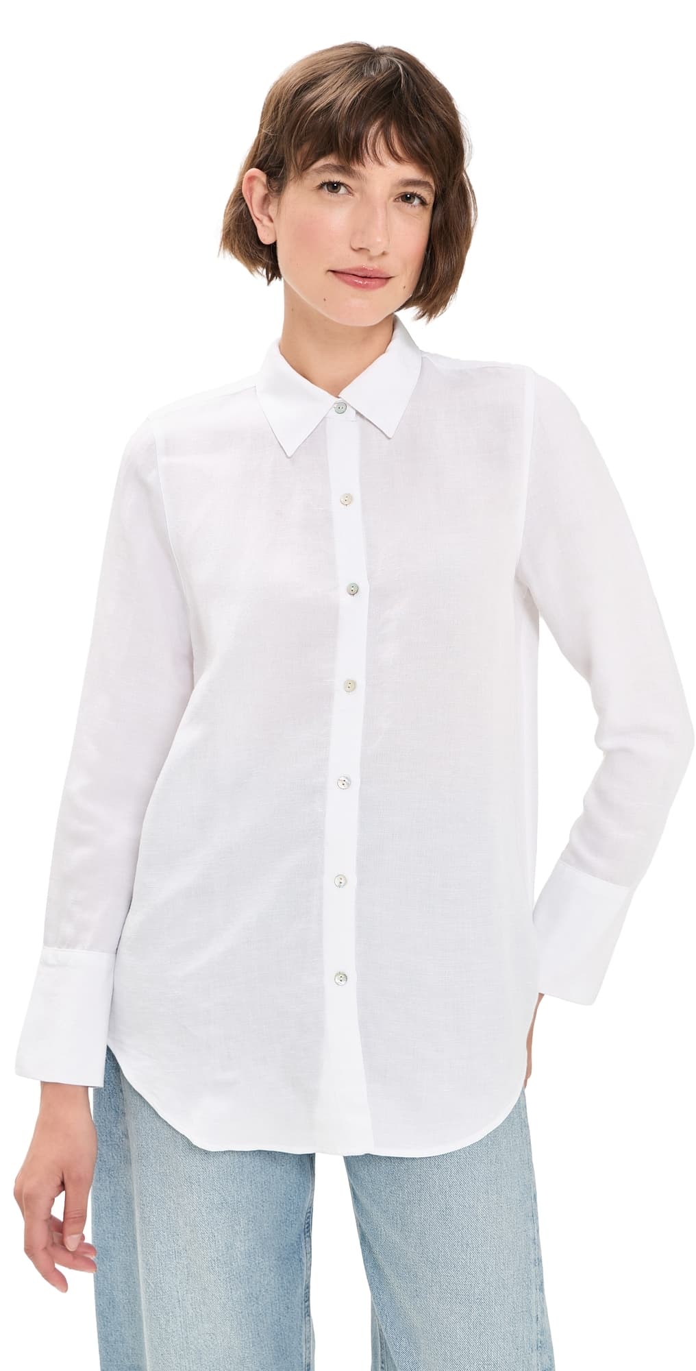 RAILS Knox Linen Button Down Shirt White