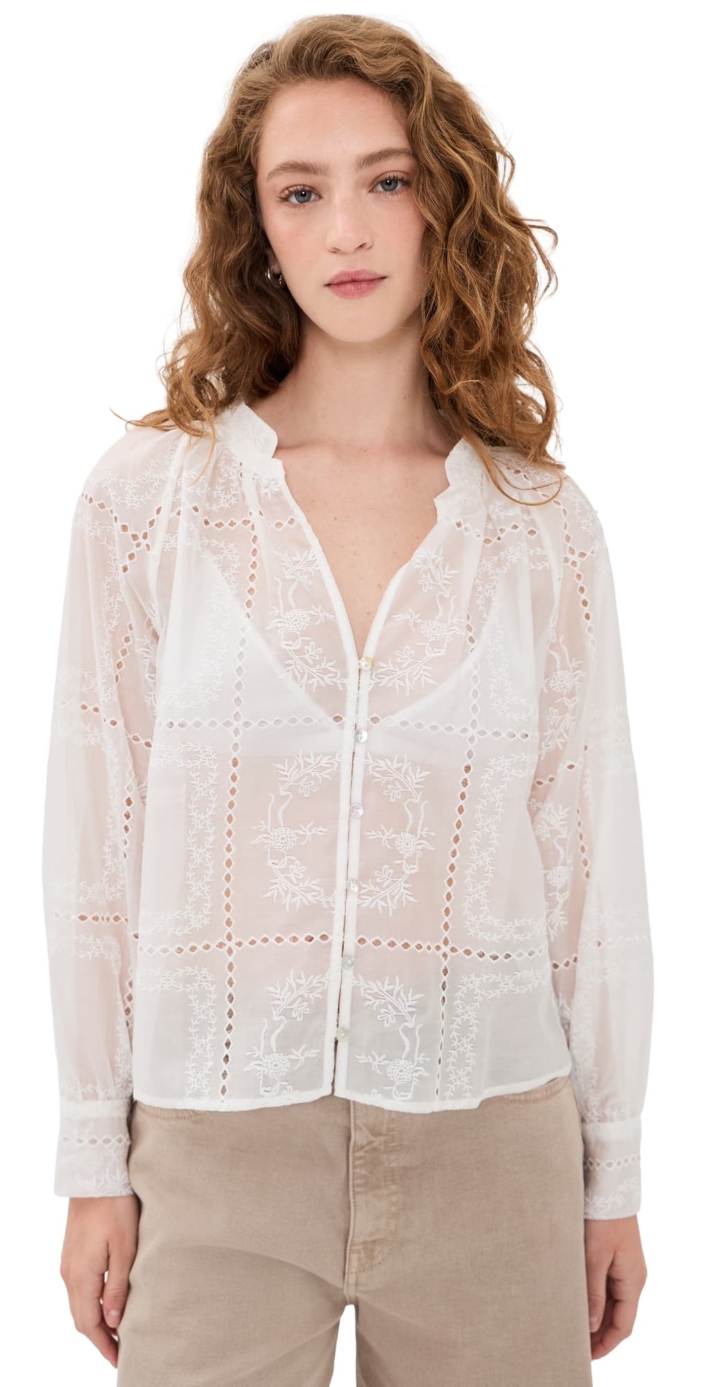 RAILS Francine Blouse Ivory Handkerchief