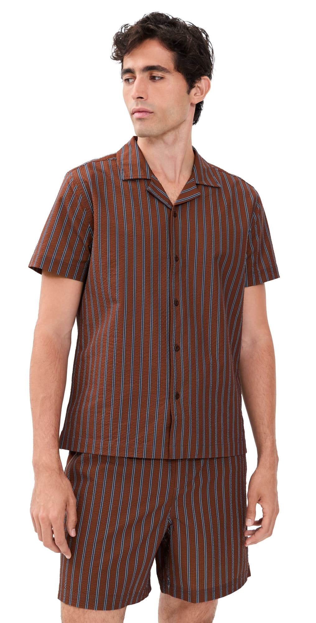 RAILS Amalfi Shirt Rust Navy Stripe