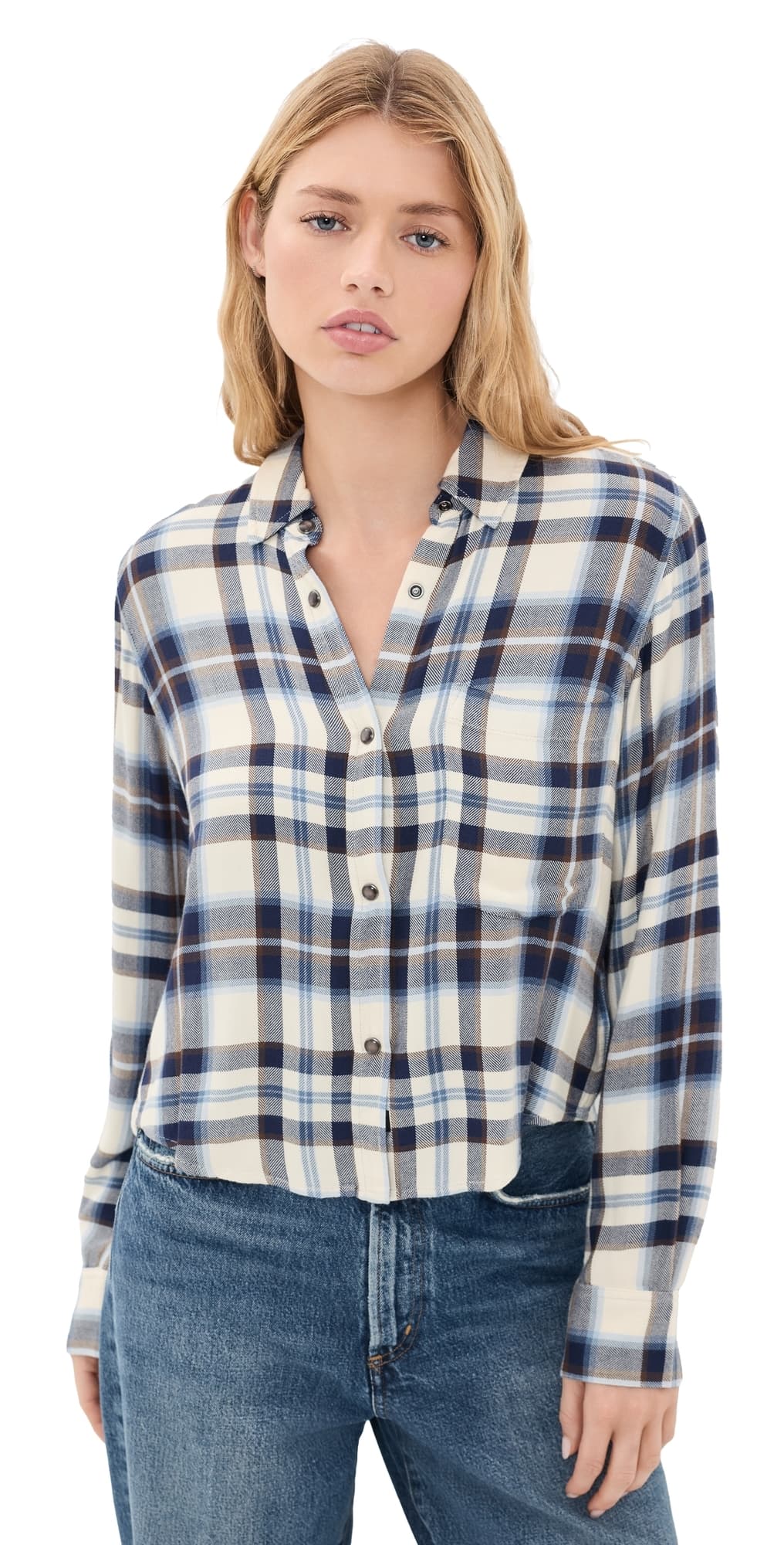 RAILS Malin Shirt Ecru Midnight