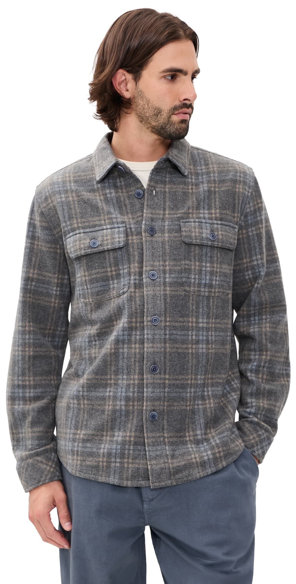 RAILS Alder Shacket Coastal Iron Heather
