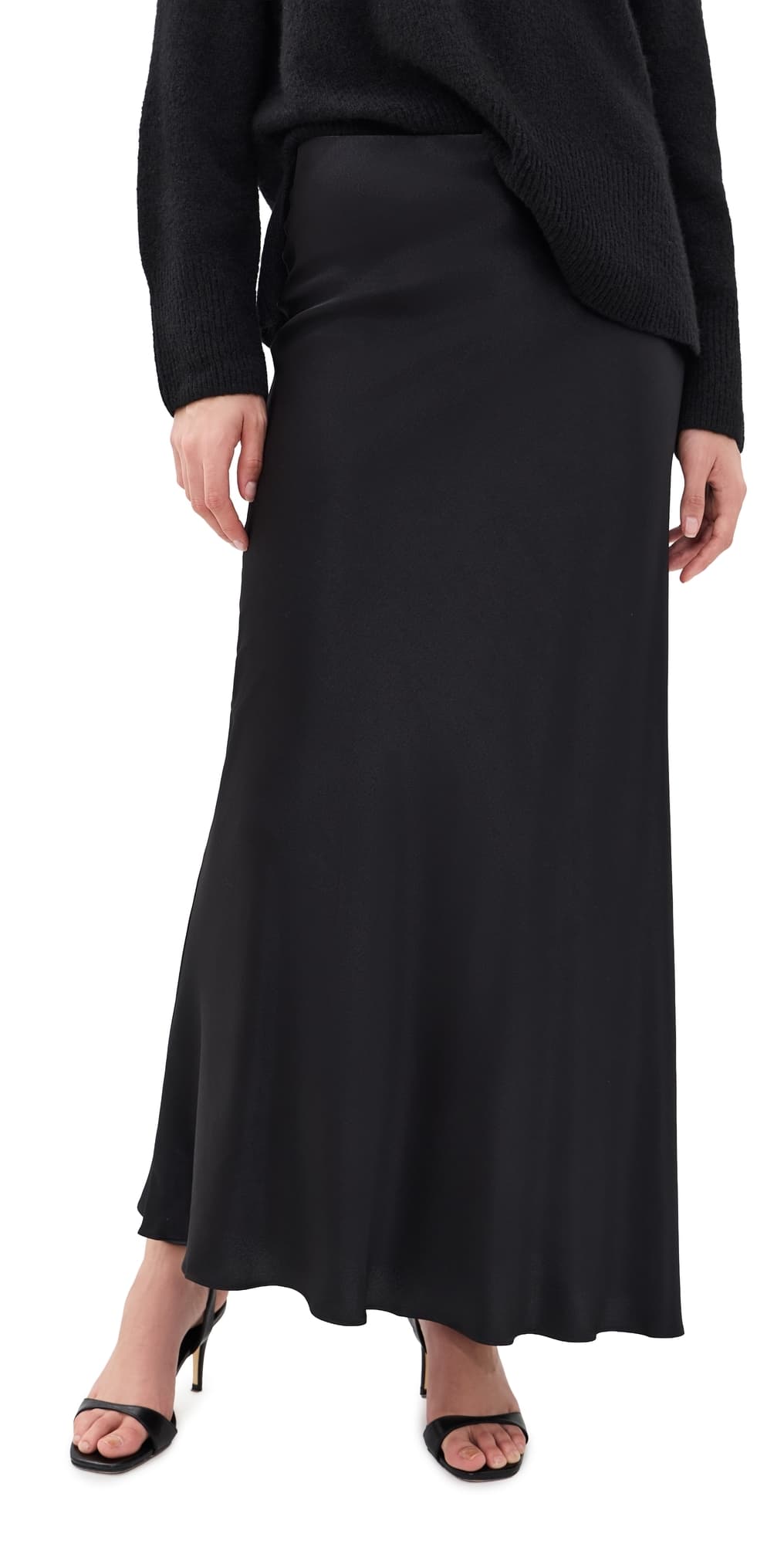 RAILS Romina Satin Skirt Black