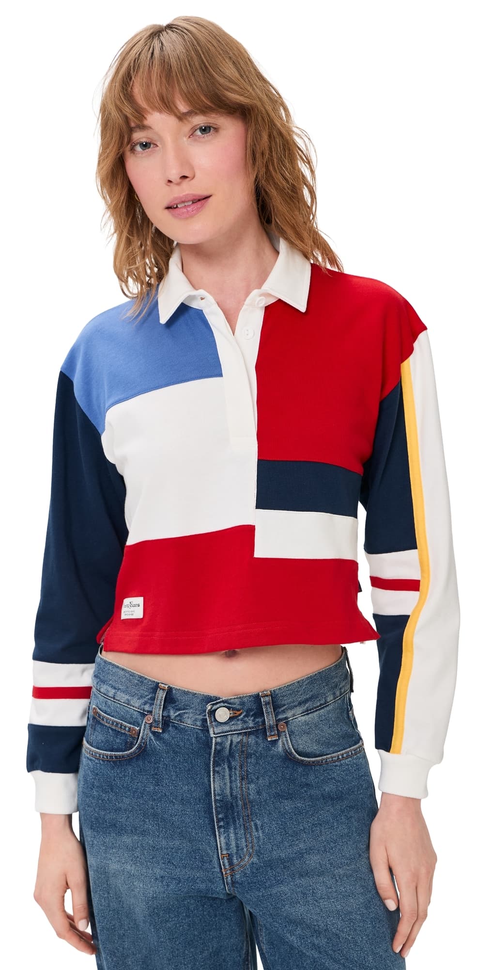 Rowing Blazers Cropped Color Block Rugby Primary Colorblock