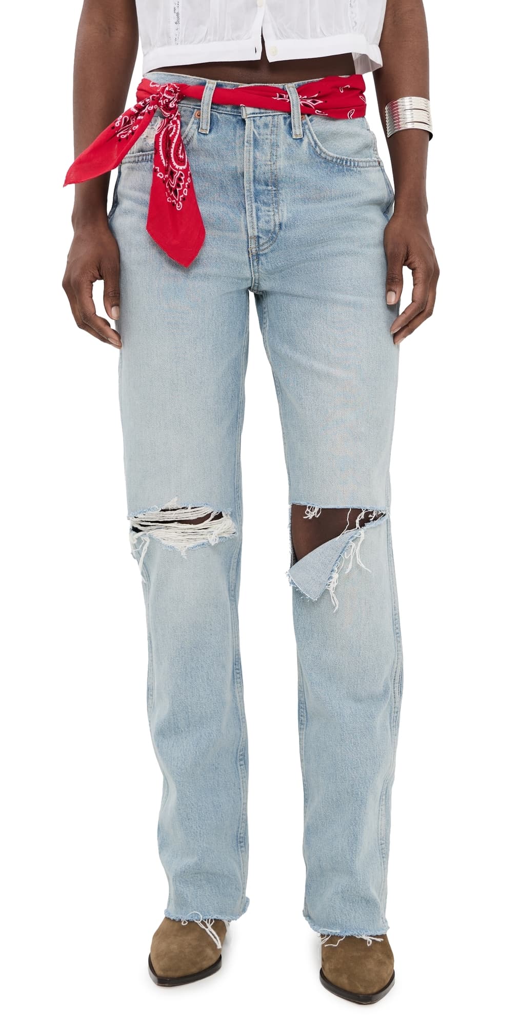 RE/DONE 90s High Rise Loose Jeans Silver Springs