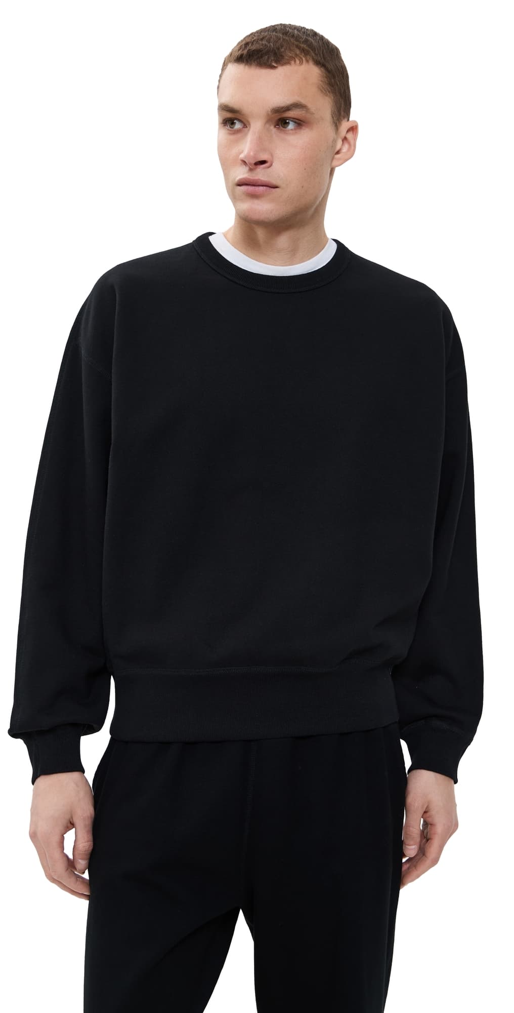 Reigning Champ Mid-Weight Terry Relaxed Crew Neck Black
