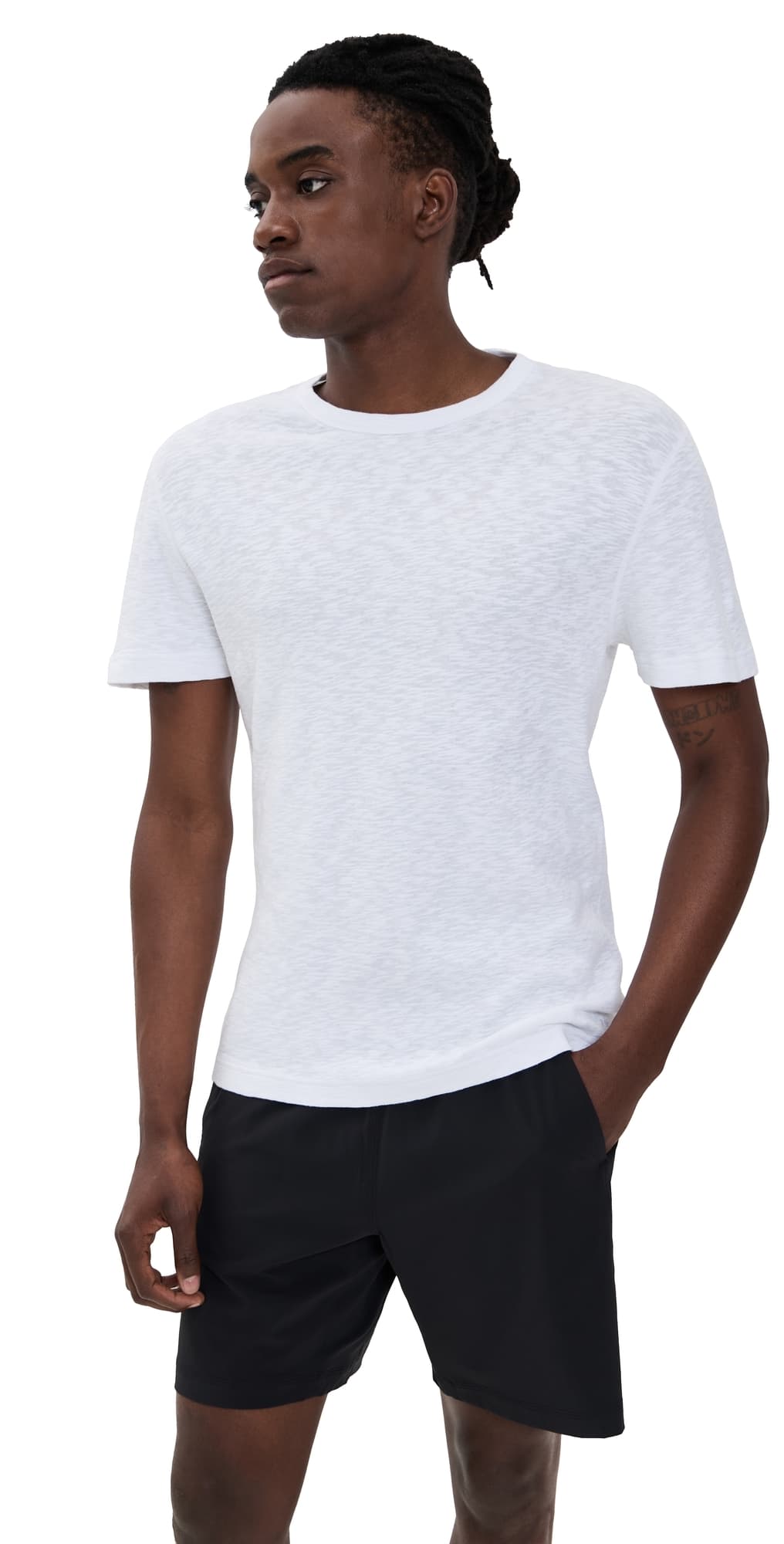 Reigning Champ 1x1 Slub Slim T-Shirt White