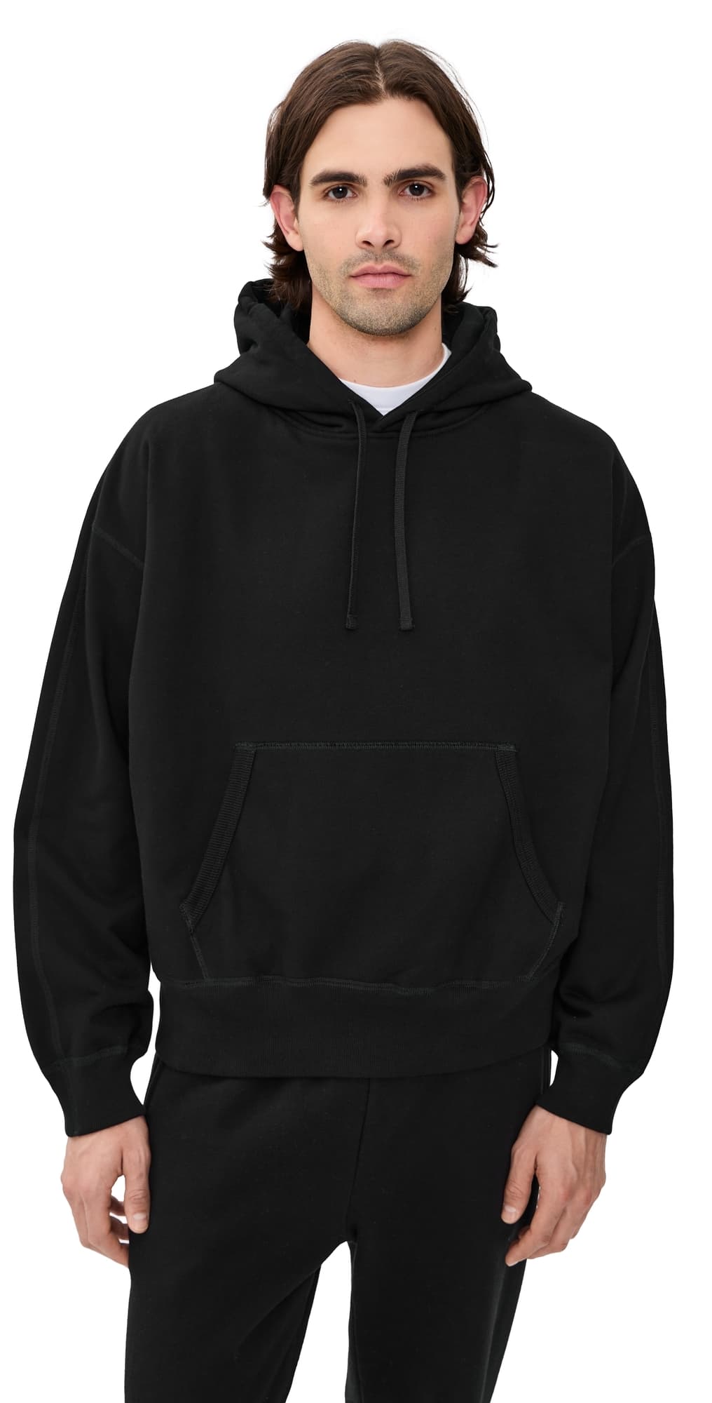 Reigning Champ Midweight Terry Relaxed Hoodie Black