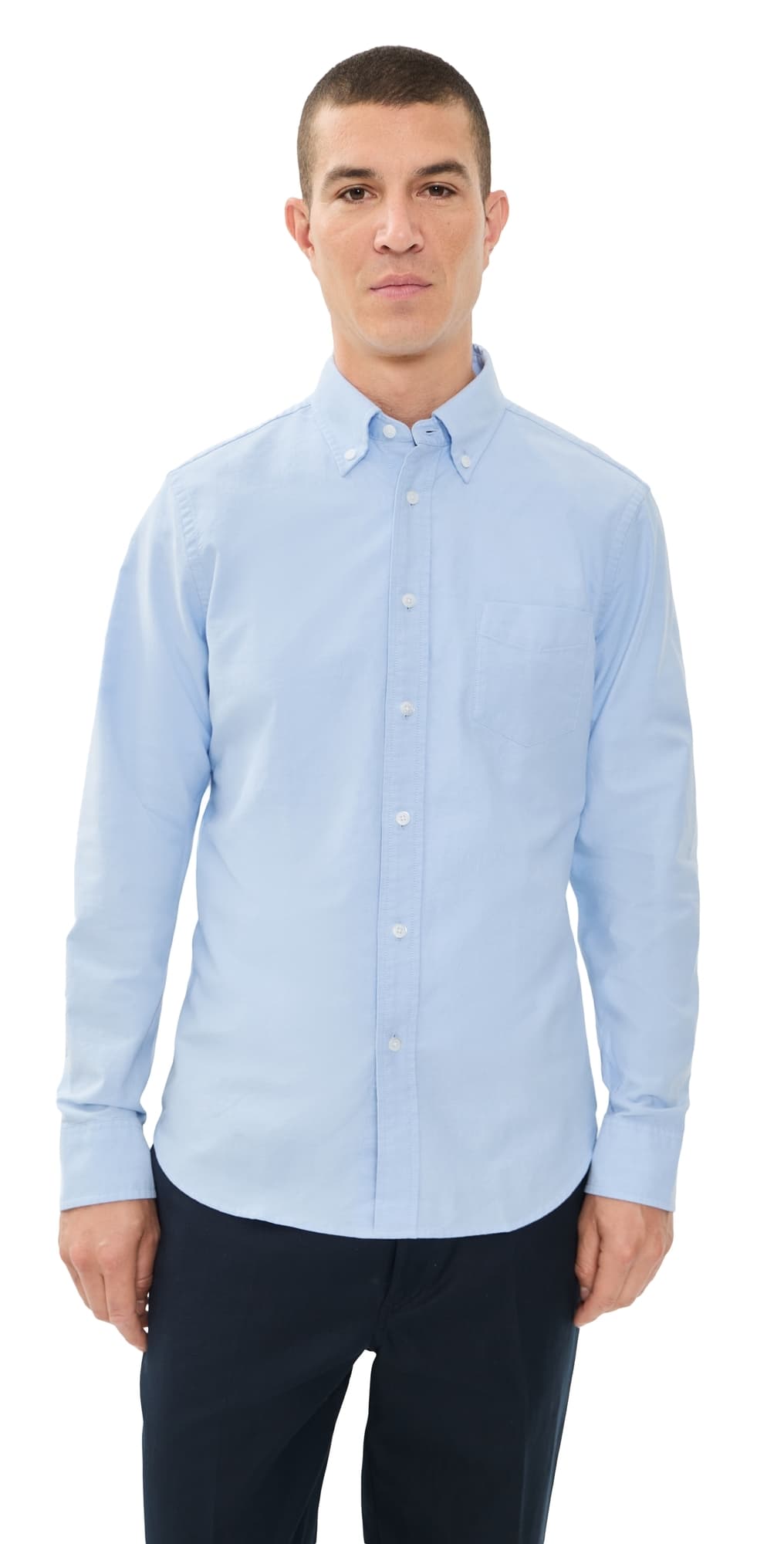 Reigning Champ Cotton Oxford Windsor Standard Shirt Light Blue