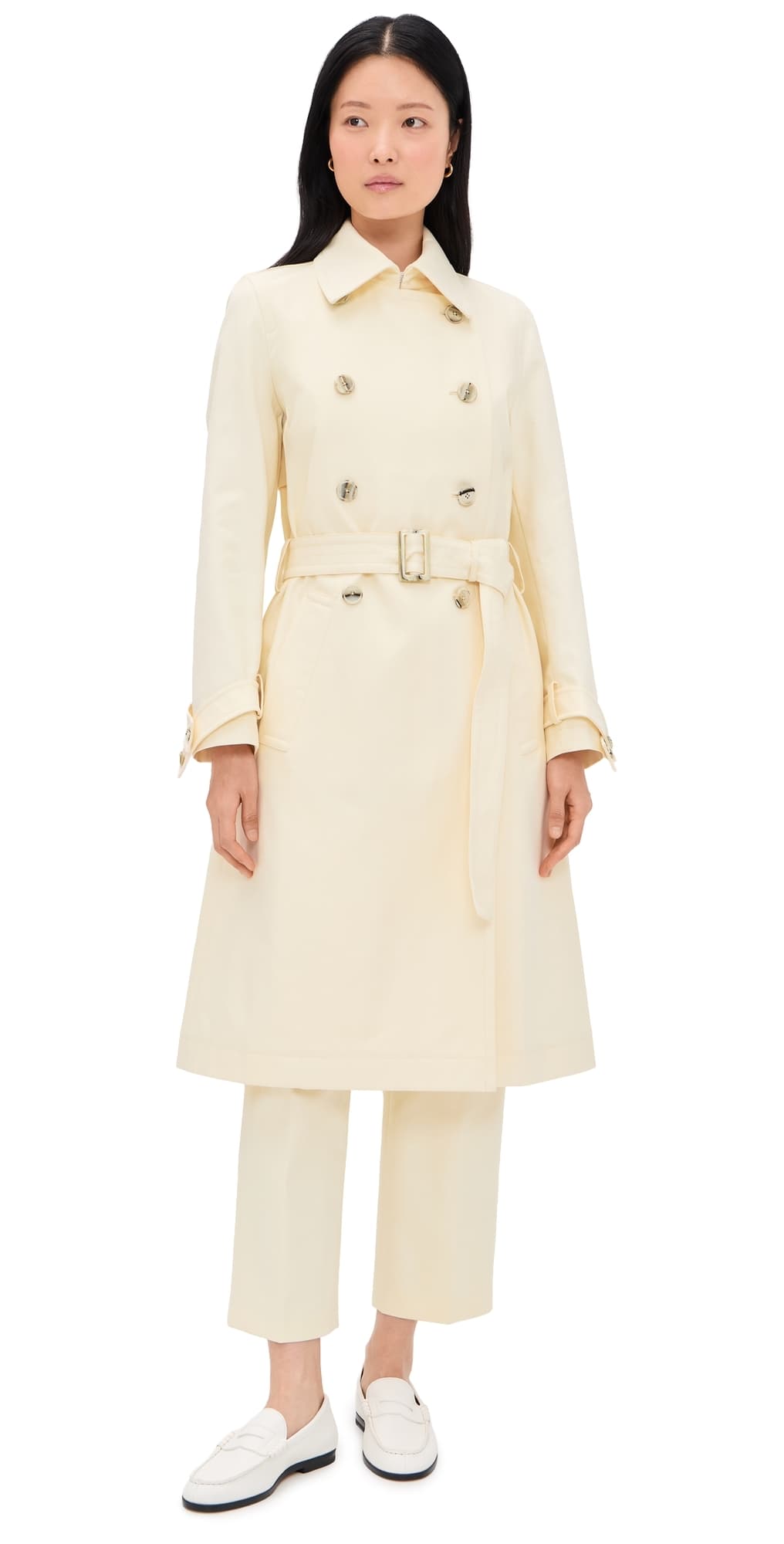 Renggli Cotton Twill Trench Coat Buttercream