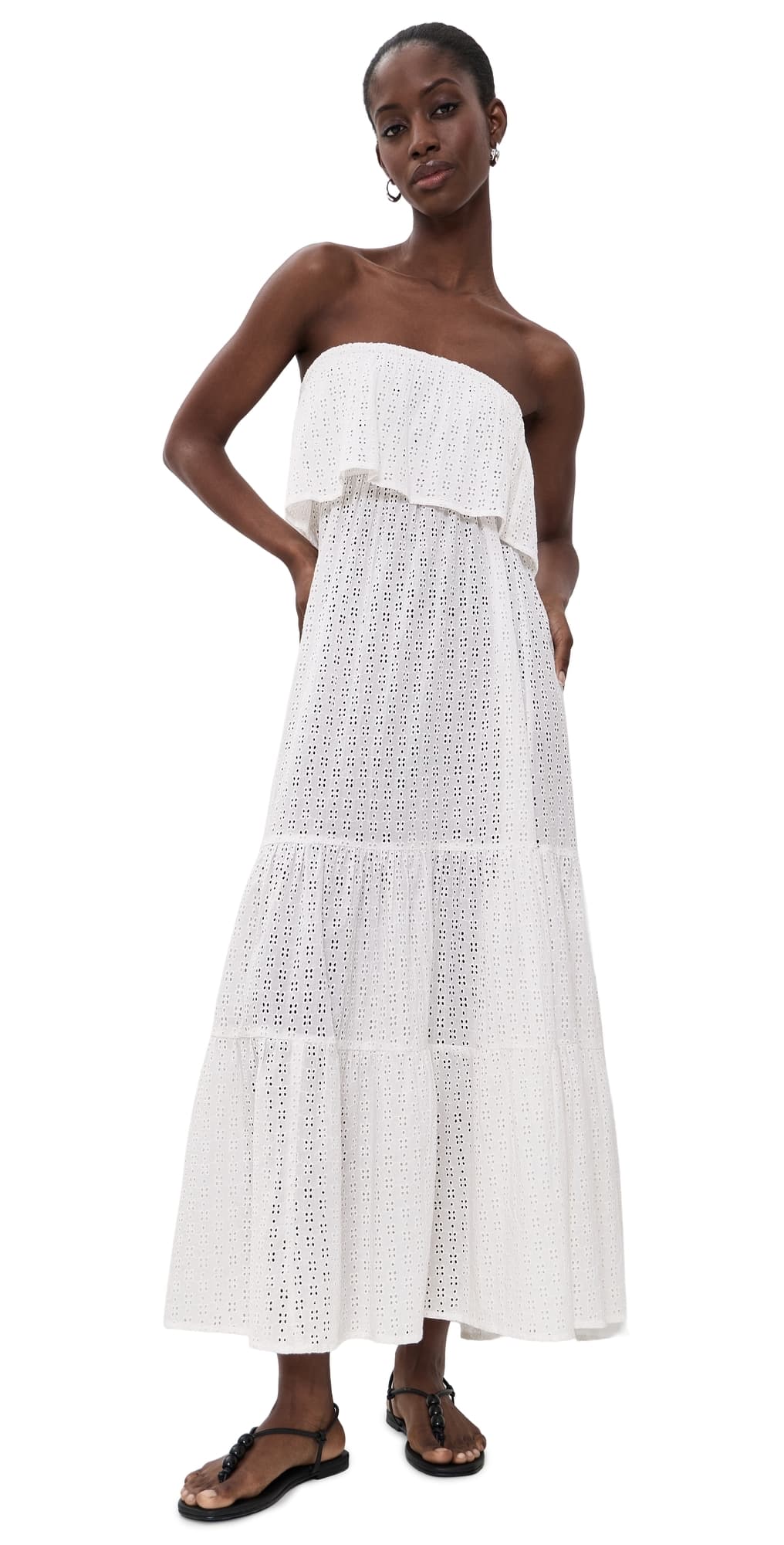 RESA Joni Maxi Dress White Eyelet