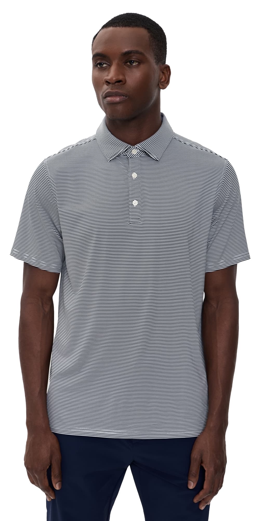Rhone Drive Time Polo True Navy/White Stripe