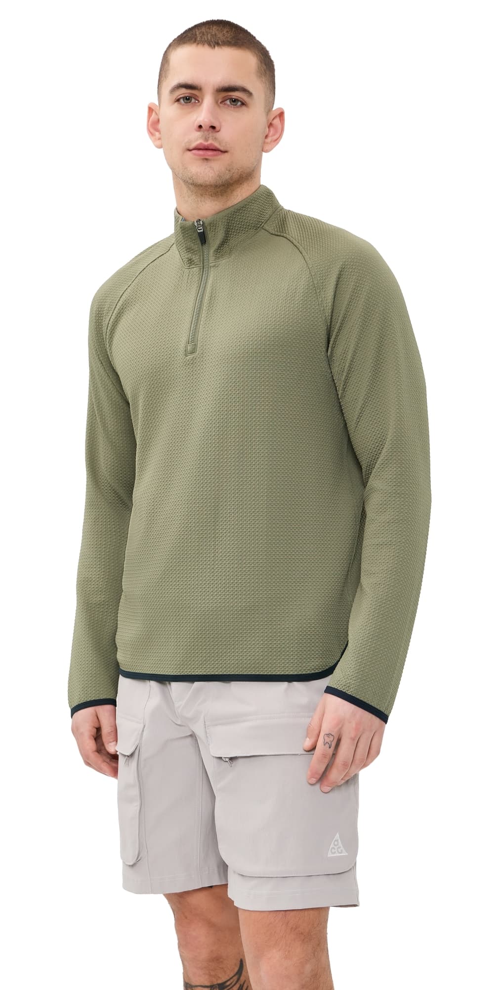 Rhone Founder's Quarter Zip Pullover Smokey Olive