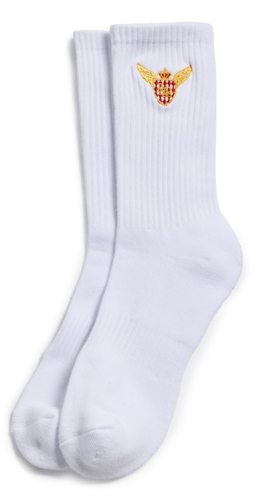 Rhude Aero Crest Socks White / Red · One Size