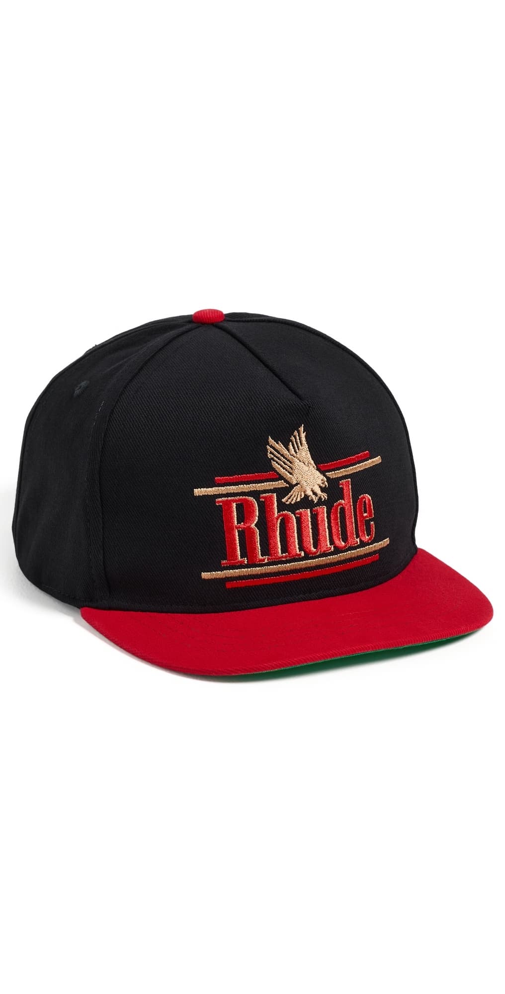 Rhude Rossa Structured Hat Black/Red · One Size