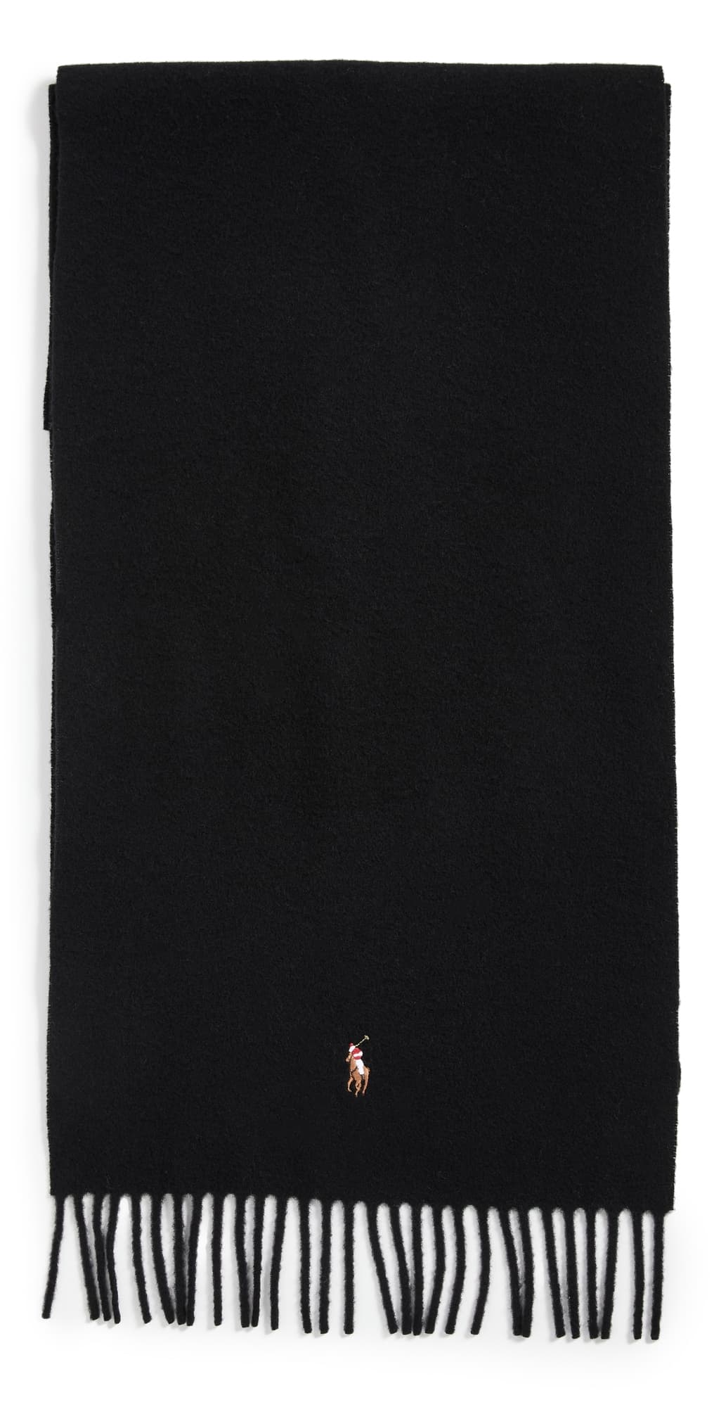 Polo Ralph Lauren Signature Italian Virgin Wool Scarf Black · One Size
