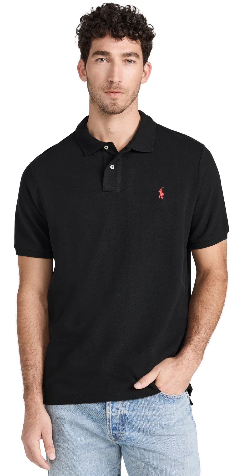 Polo Ralph Lauren Classic Fit Iconic Mesh Polo Black