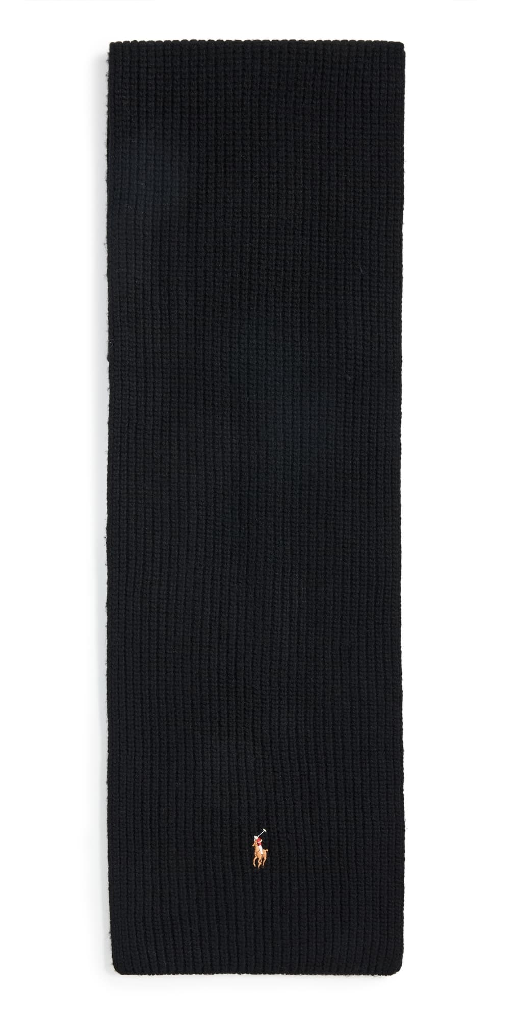 Polo Ralph Lauren Signature Knit Scarf Polo Black · One Size