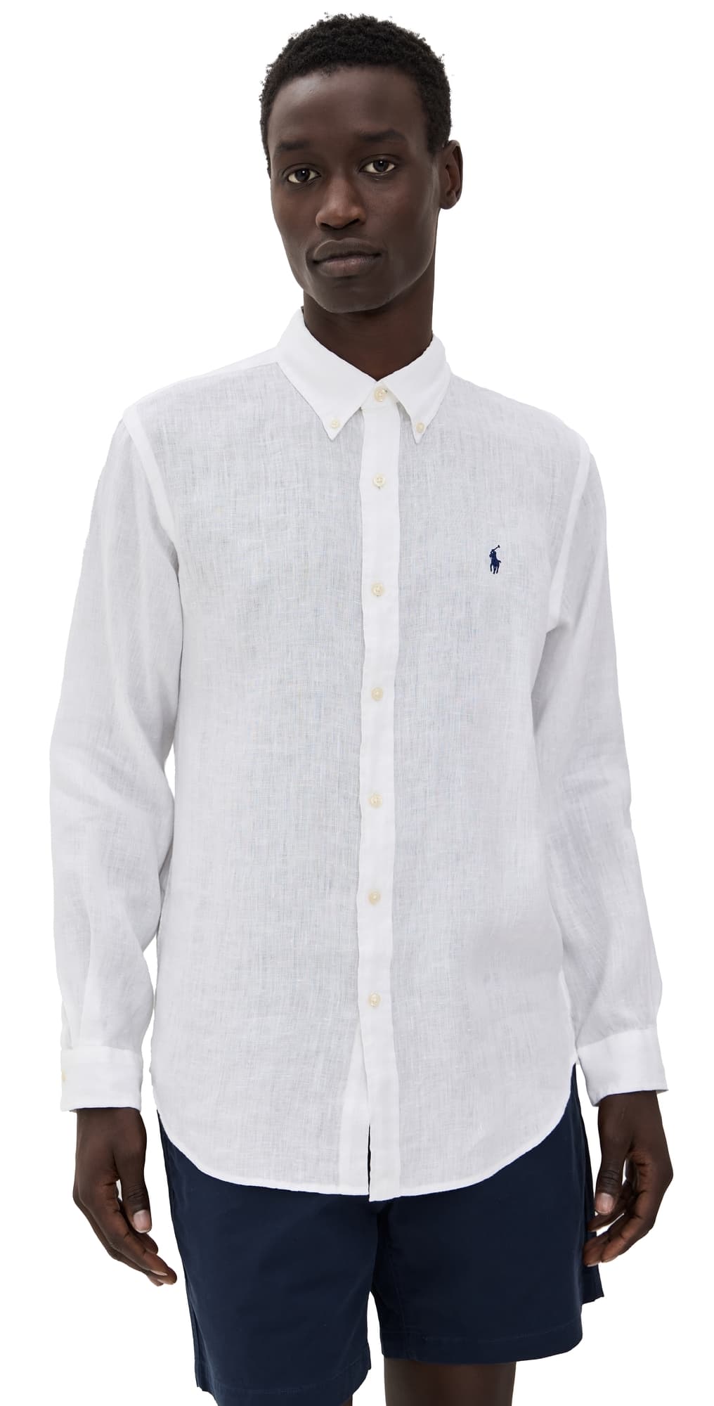 Polo Ralph Lauren Long Sleeve Linen Shirt Ceramic White