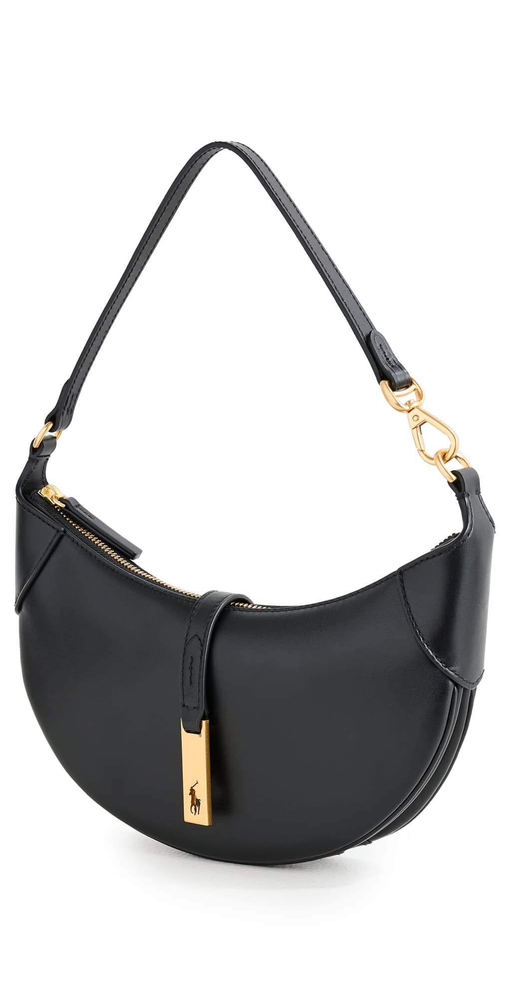 Polo Ralph Lauren Small Grain Shoulder Bag Black · One Size