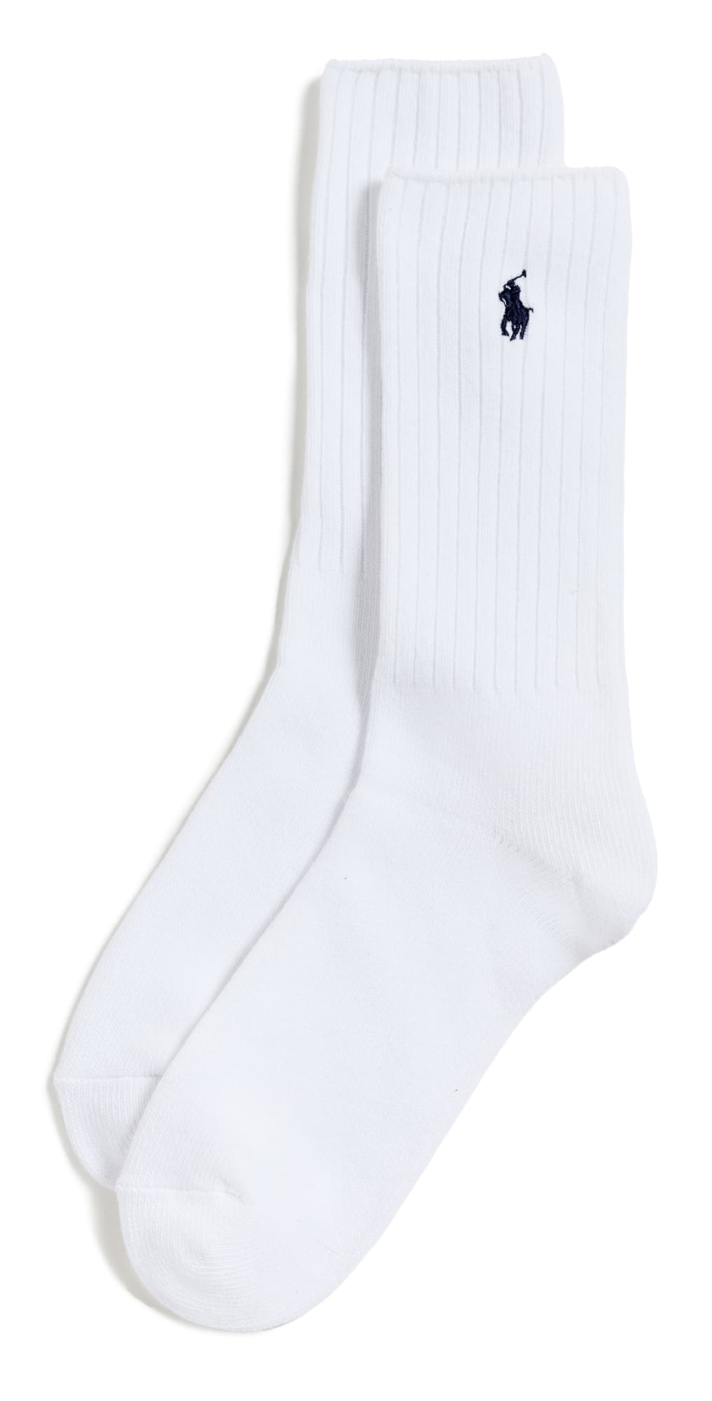 Polo Ralph Lauren Cotton Rib Crew Socks White · 10-13