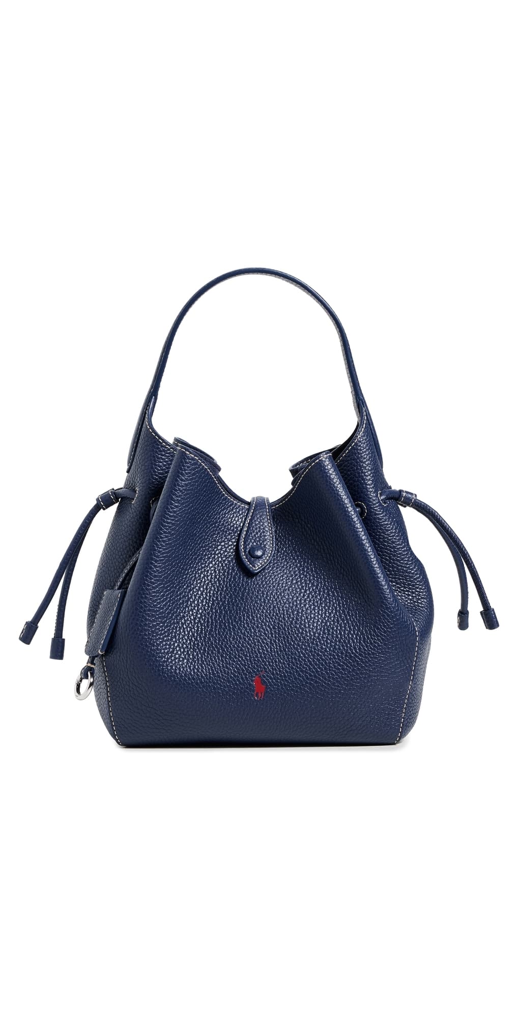 Polo Ralph Lauren Shiny Drum Pebble Crossbody Bucket Bag Ink · One Size