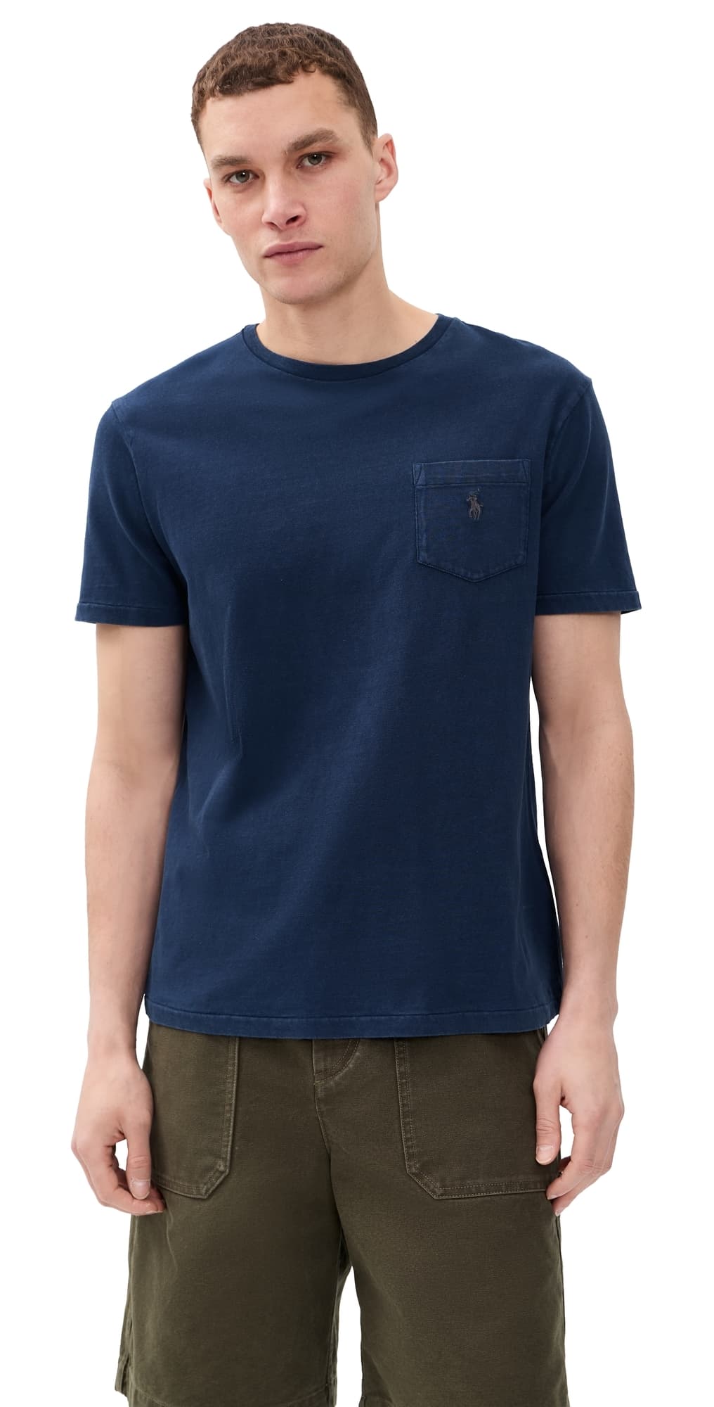 Polo Ralph Lauren Cotton Linen T-Shirt Newport Navy