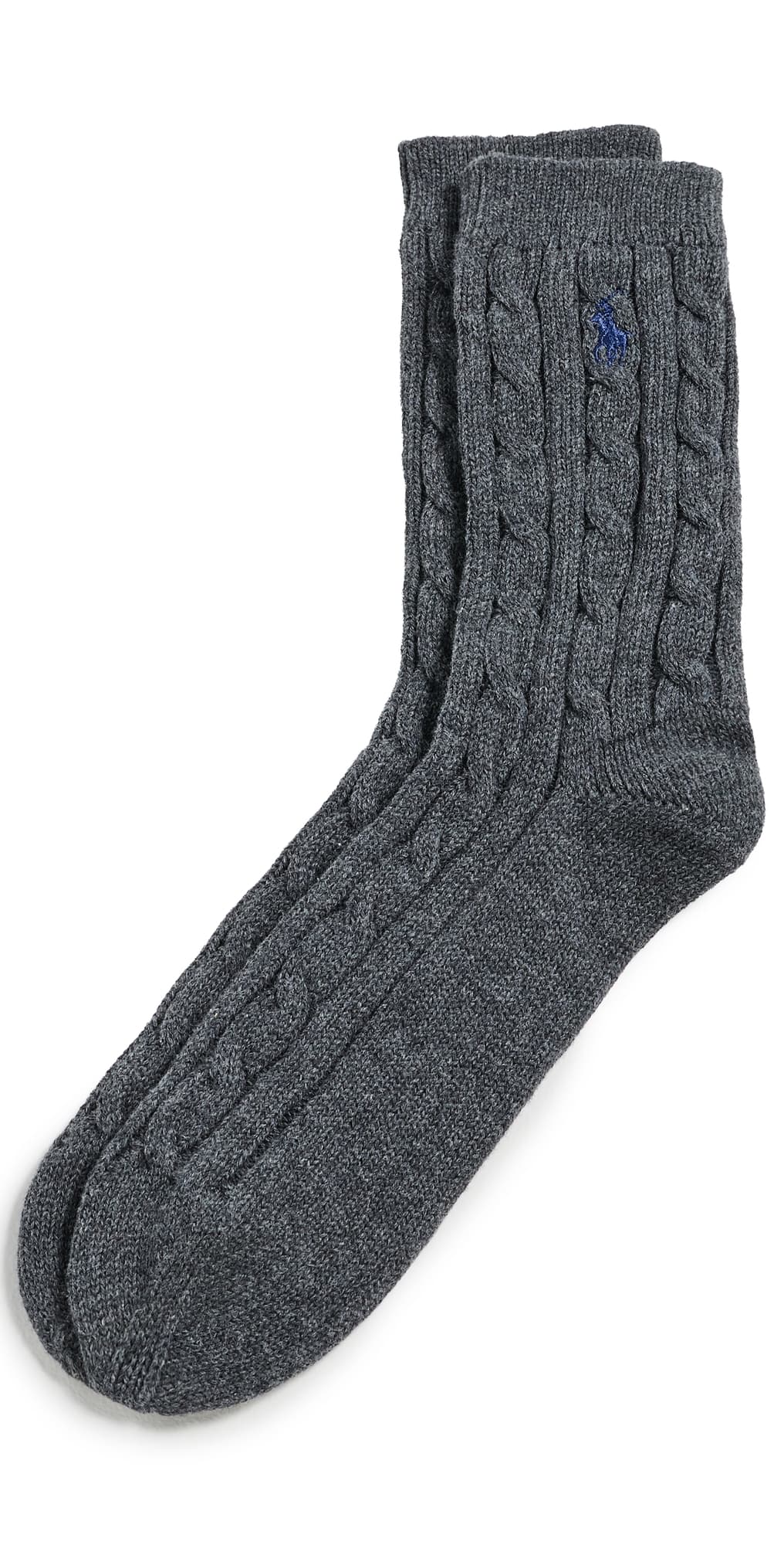 Polo Ralph Lauren Cable Knit Socks Grey Heather