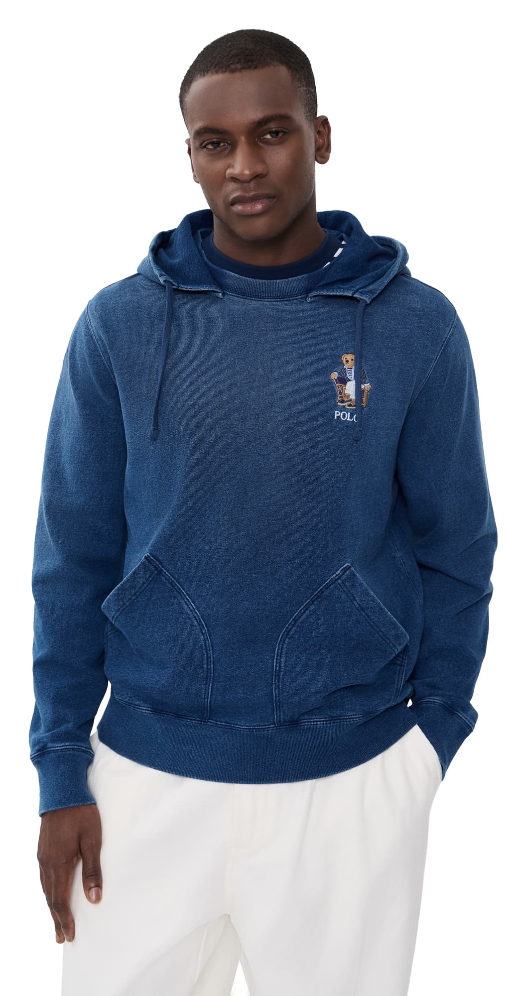 Polo Ralph Lauren Original Label Indigo Terry Newport Bear Hoodie Newport Bear/Dark Indigo