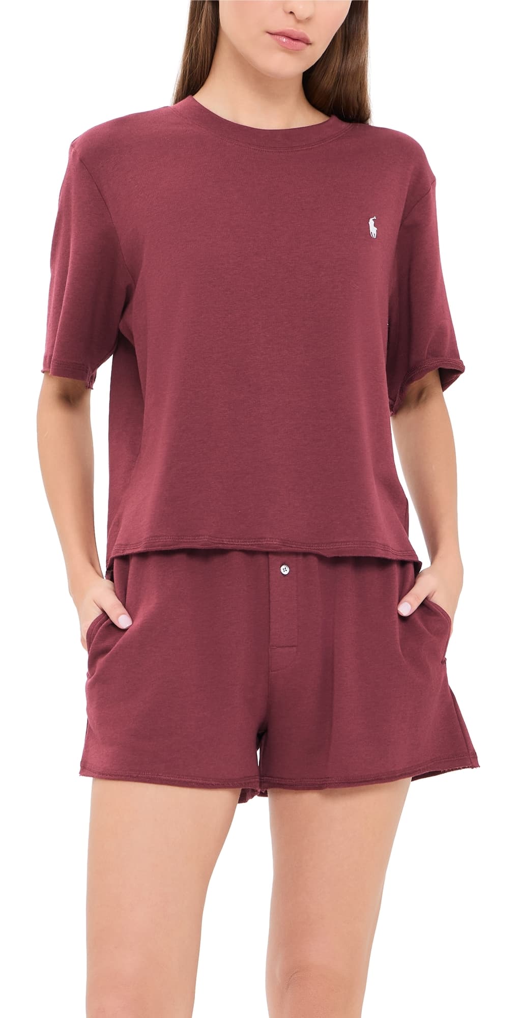 Polo Ralph Lauren Short Sleeve Pajama Set Zinfandel