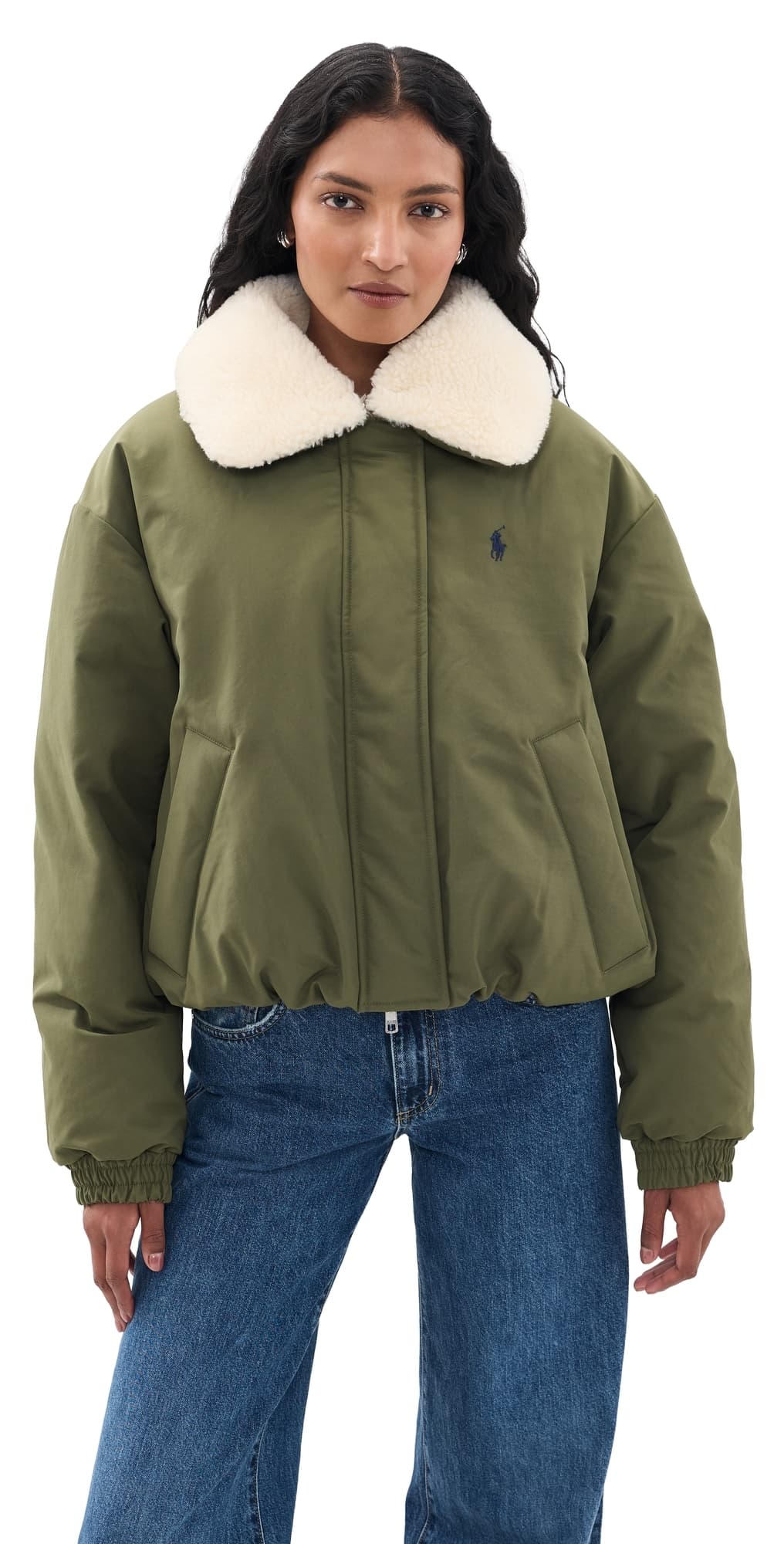 Polo Ralph Lauren Matte Poly Blend Woven Jacket New Olive