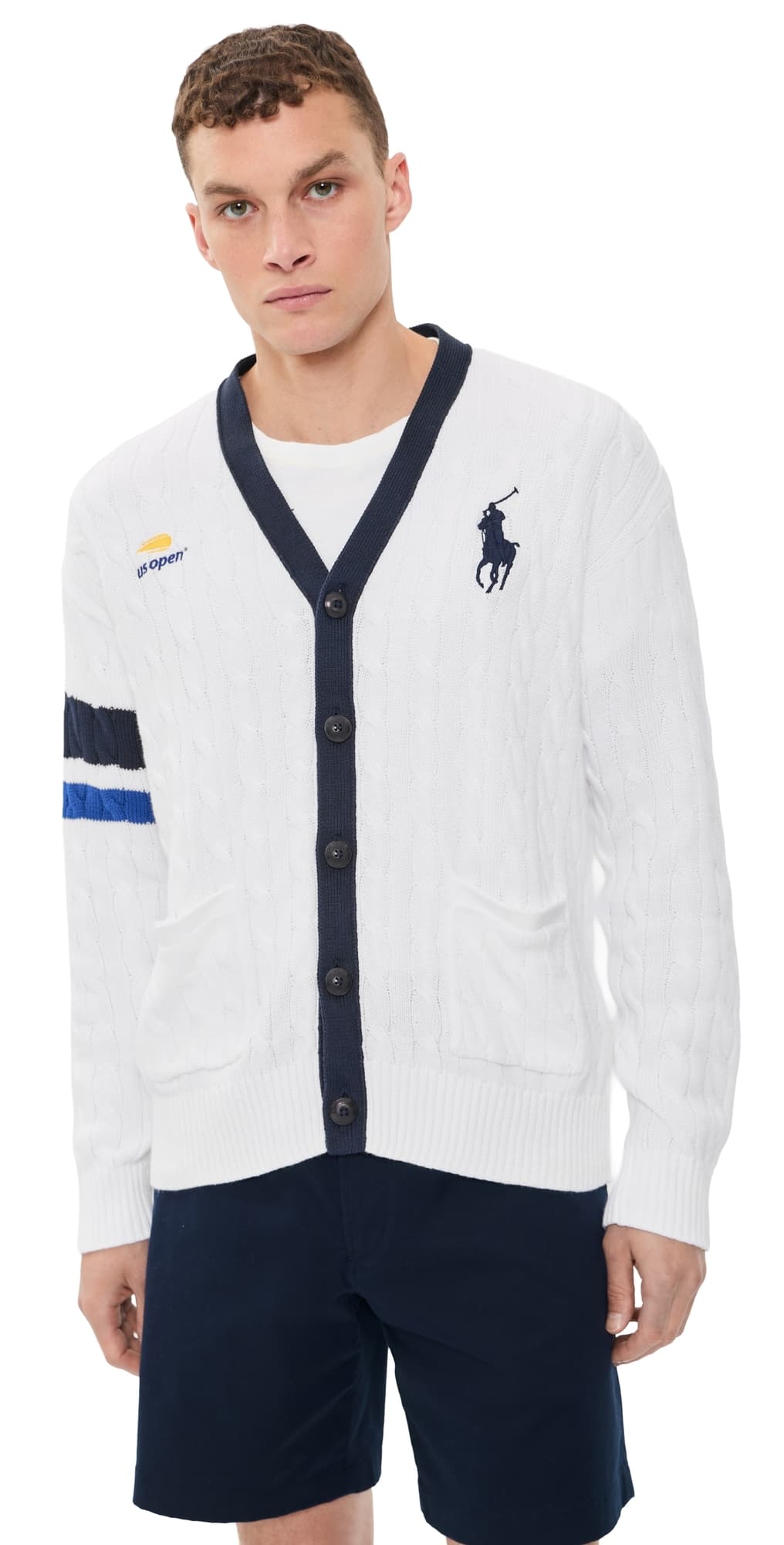 Polo Ralph Lauren x US Open Cardigan Ceramic White Multi