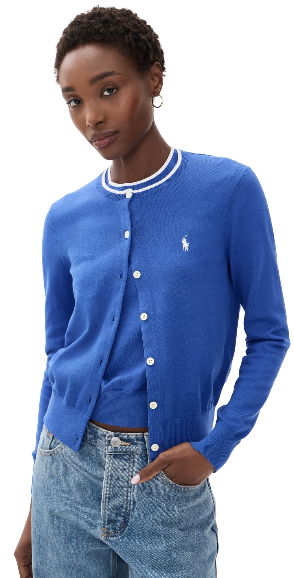 Polo Ralph Lauren x US Open Cotton Cardigan Blue