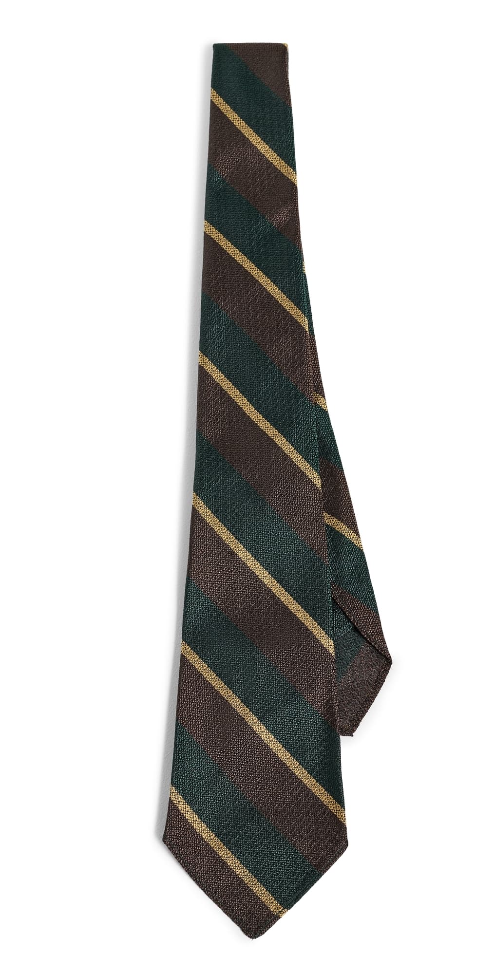 Polo Ralph Lauren Original Label Noncrease Stripes Neck Tie Brown/Green