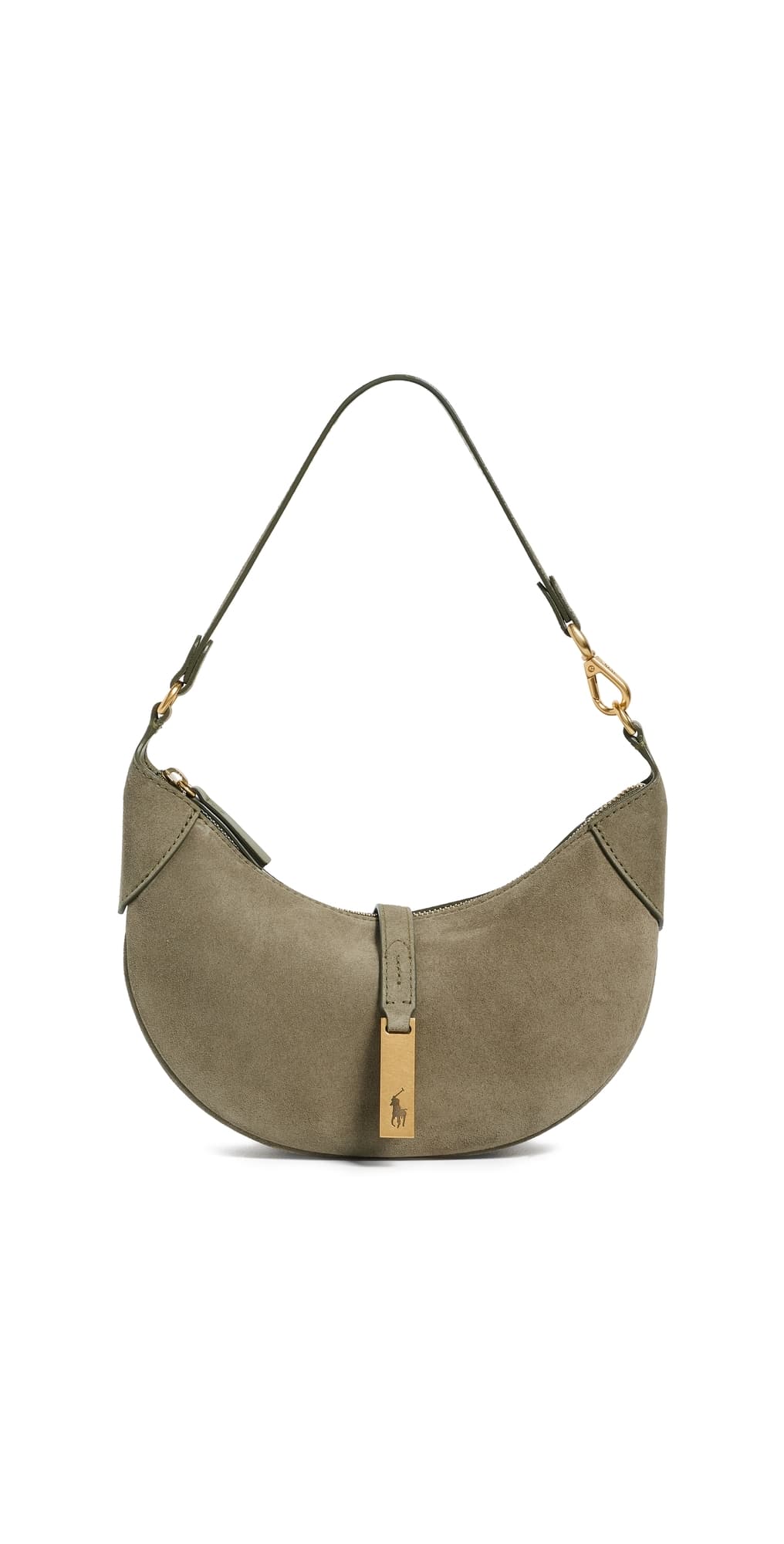 Polo Ralph Lauren Suede ID Mini Shoulder Bag Light Olive · One Size