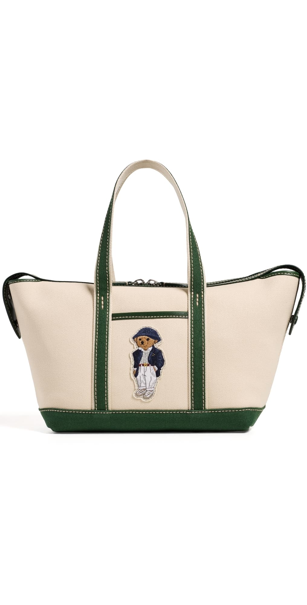 Polo Ralph Lauren Spring Bear Mini Shopper Tote Ecru/Juniper · One Size