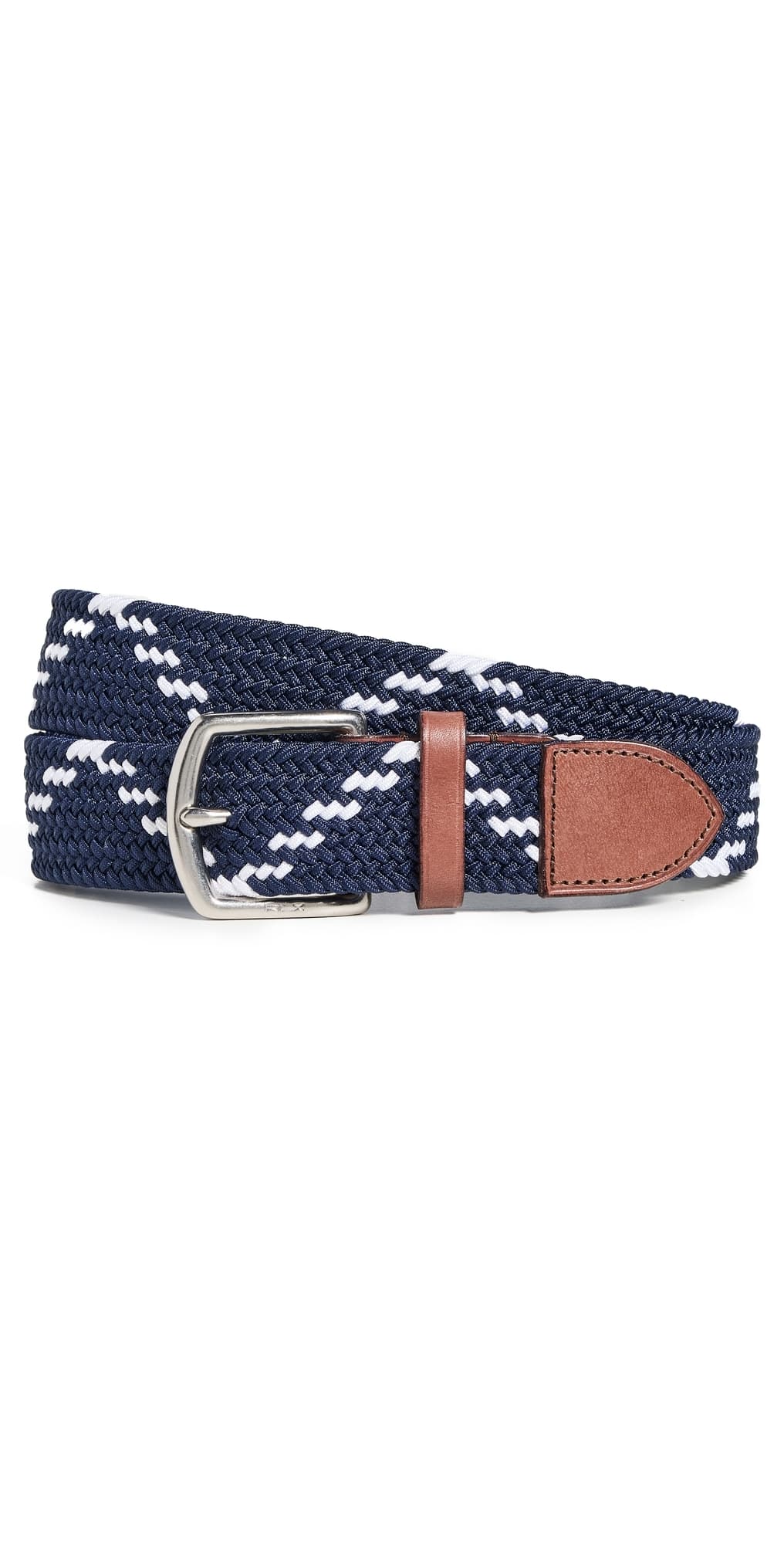 RLX Ralph Lauren Braided Belt Navy/White