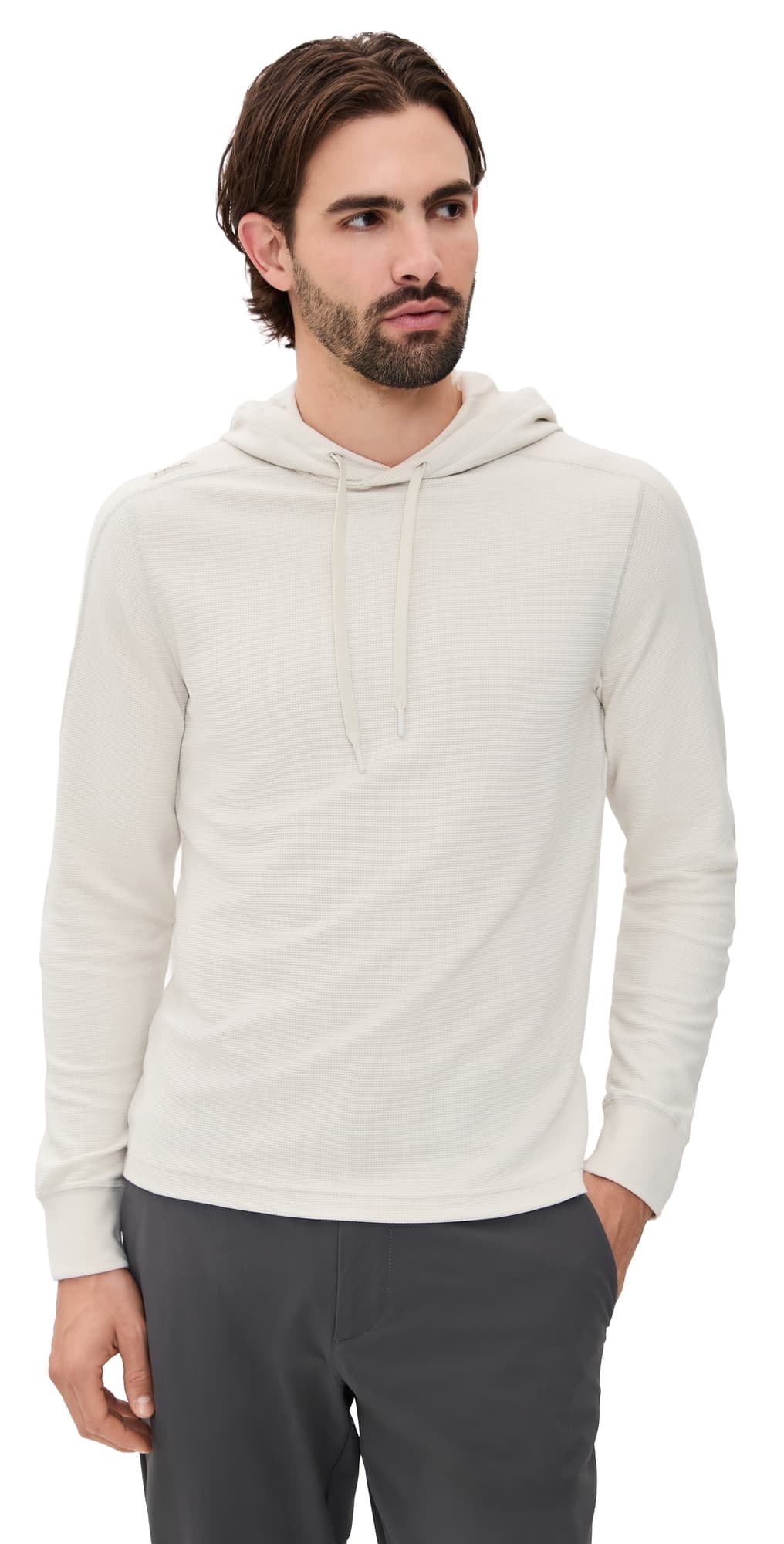 RLX Ralph Lauren Tech Waffle Knit Hoodie Stone Pebble