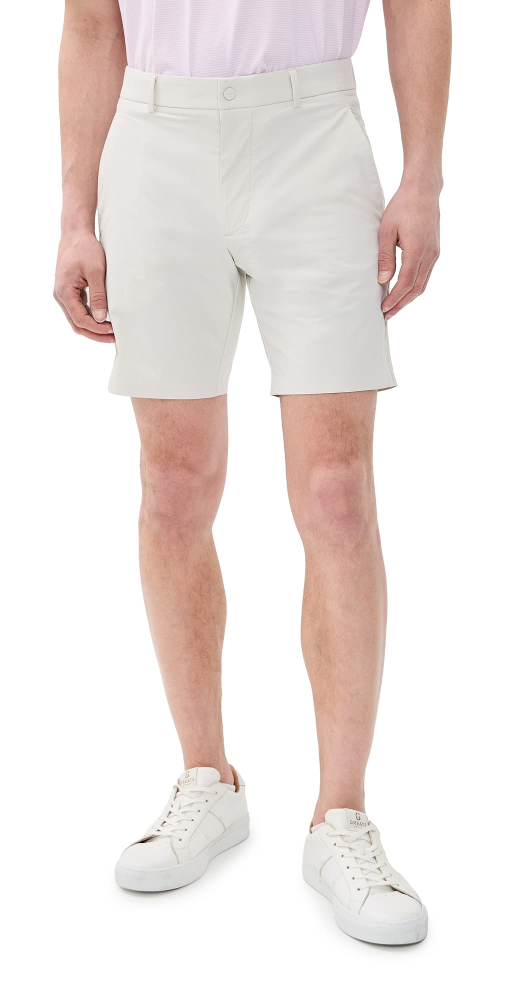 RLX Ralph Lauren On Course Matte Stretch Nylon Shorts 8 Stone Pebble