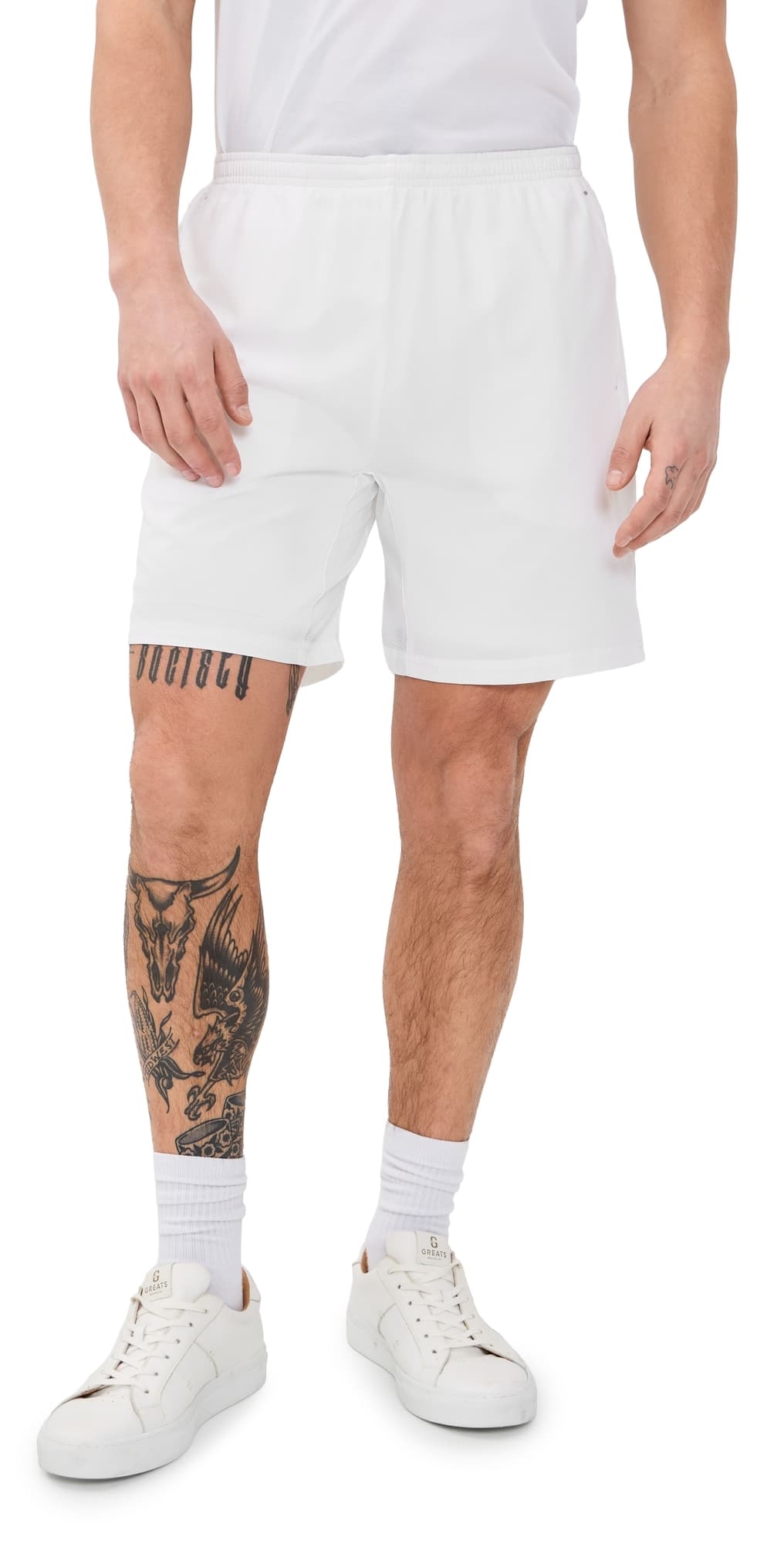 RLX Ralph Lauren Active Compression Shorts 7 Ceramic White