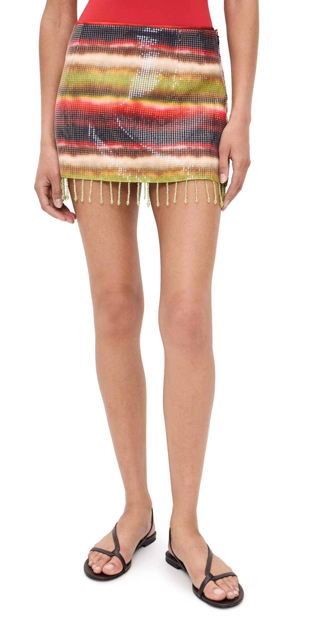 Runaway the Label Martini Sequin Miniskirt Anabell Red