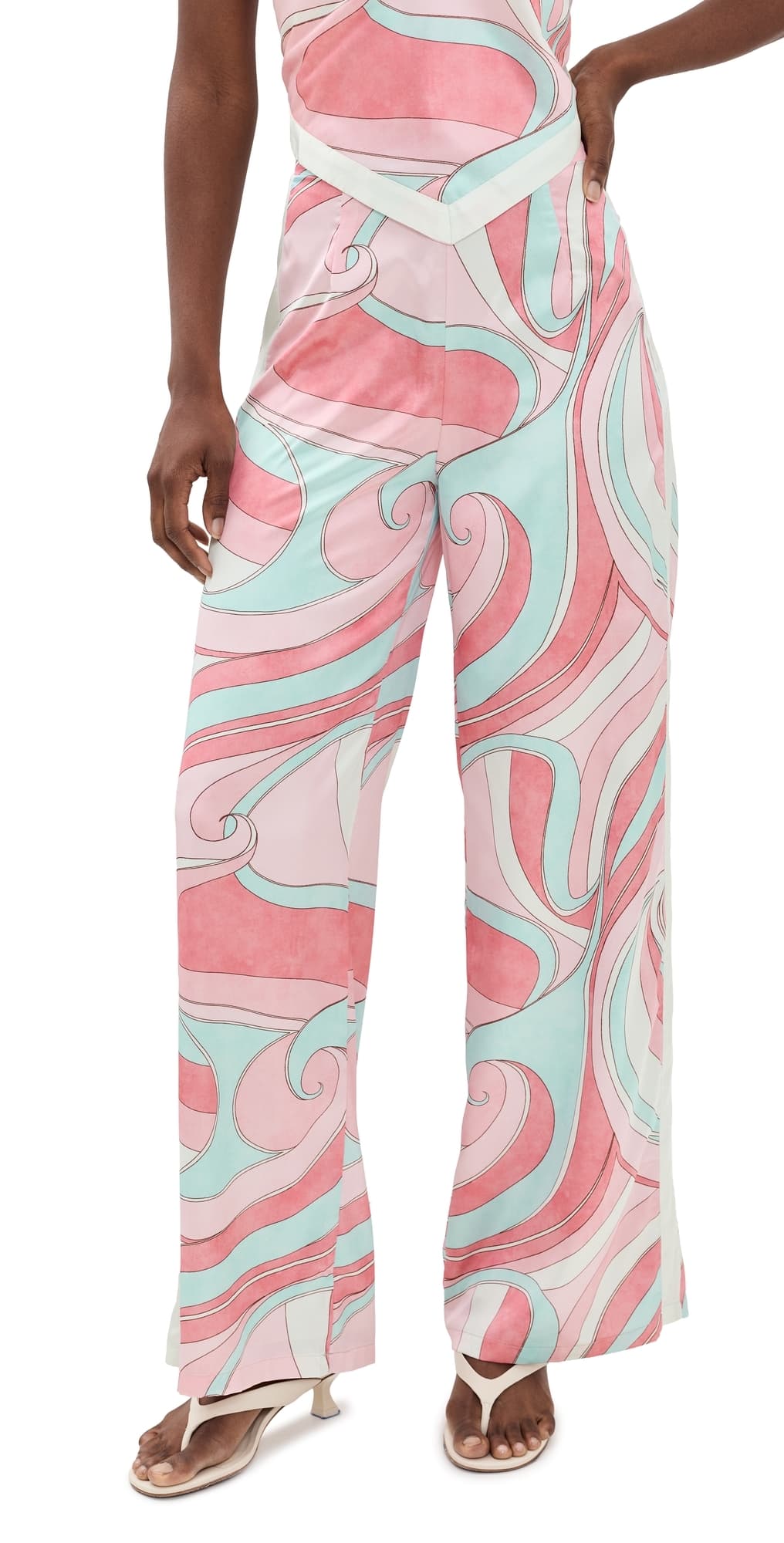 Runaway the Label Milani Relaxed Satin Pants Camino Pink