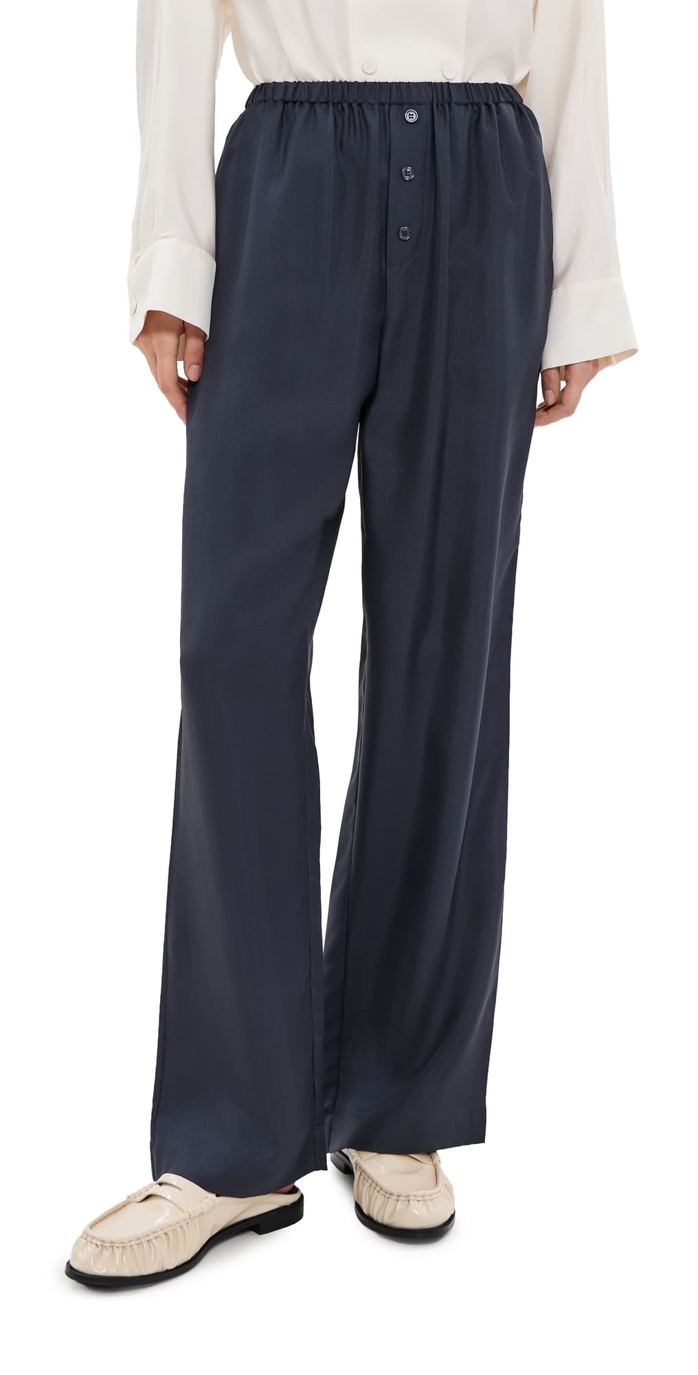 Róhe Silk Relaxed Trousers Night